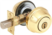 Kwikset 785 3 AL Double Cylinder Deadbolt Polished Brass 785-6084-US3-KA3