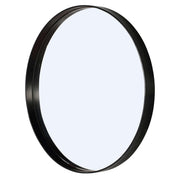 Fine Fixtures Rubik RBM24SB 24" Round Bathroom Mirror - Modern Minimalist Black Metal Frame