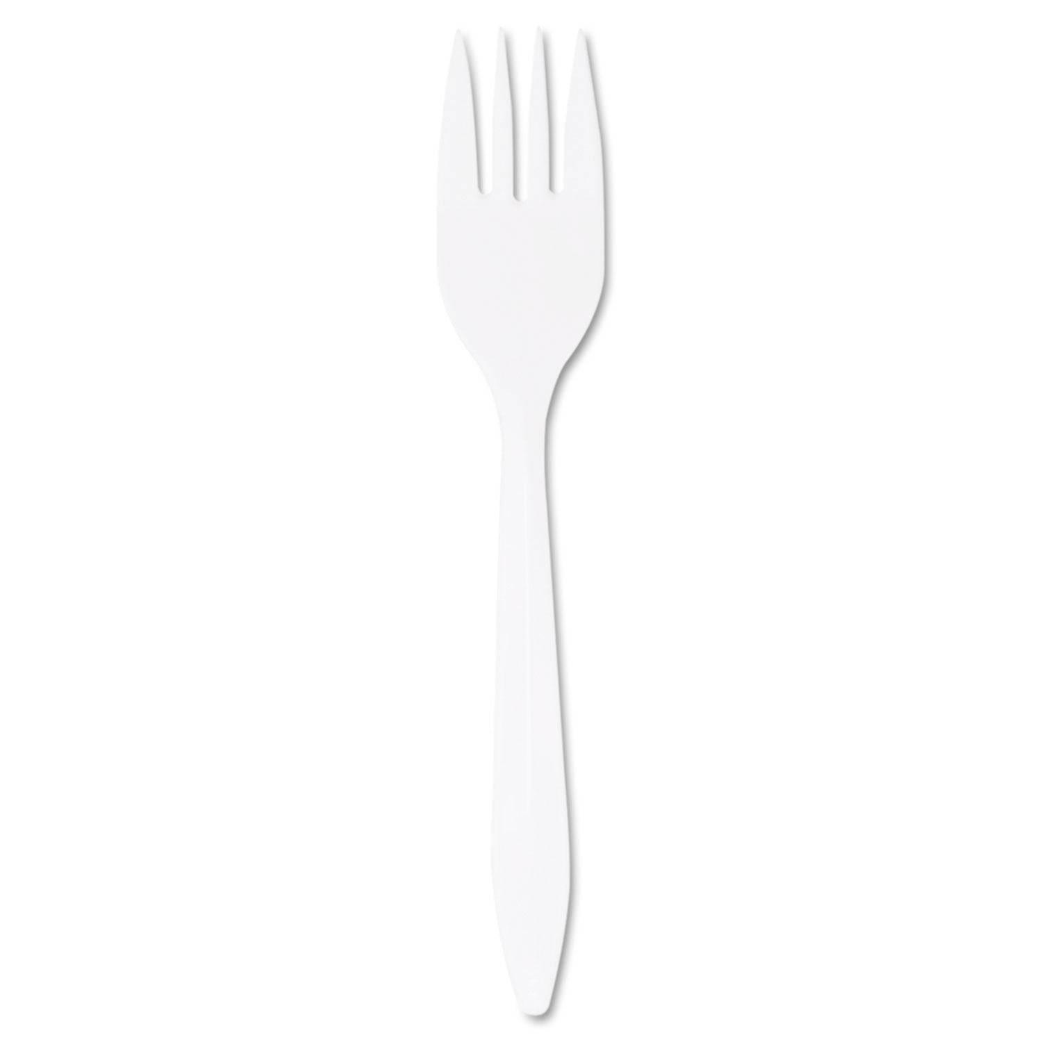 Dart F6BW White Plastic Forks 6-1/8" Medium Weight 1000/Case Durable PP
