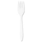 Dart F6BW White Plastic Forks 6-1/8" Medium Weight 1000/Case Durable PP