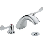 DELTA 3549LF-WFHDF Chrome 2-Handle Deck Mount Bathroom Faucet, ADA, 1.2 GPM, Brass, Commercial Grade