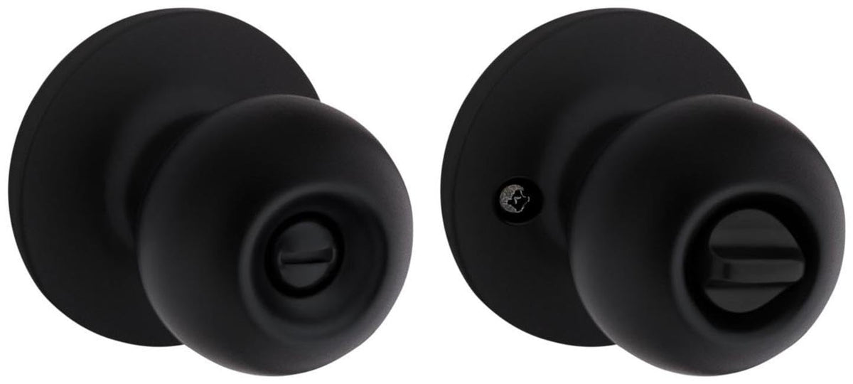 Kwikset SK3000RG Regina Privacy Door Knob Set with Round Rose from the Safe Lock Collection