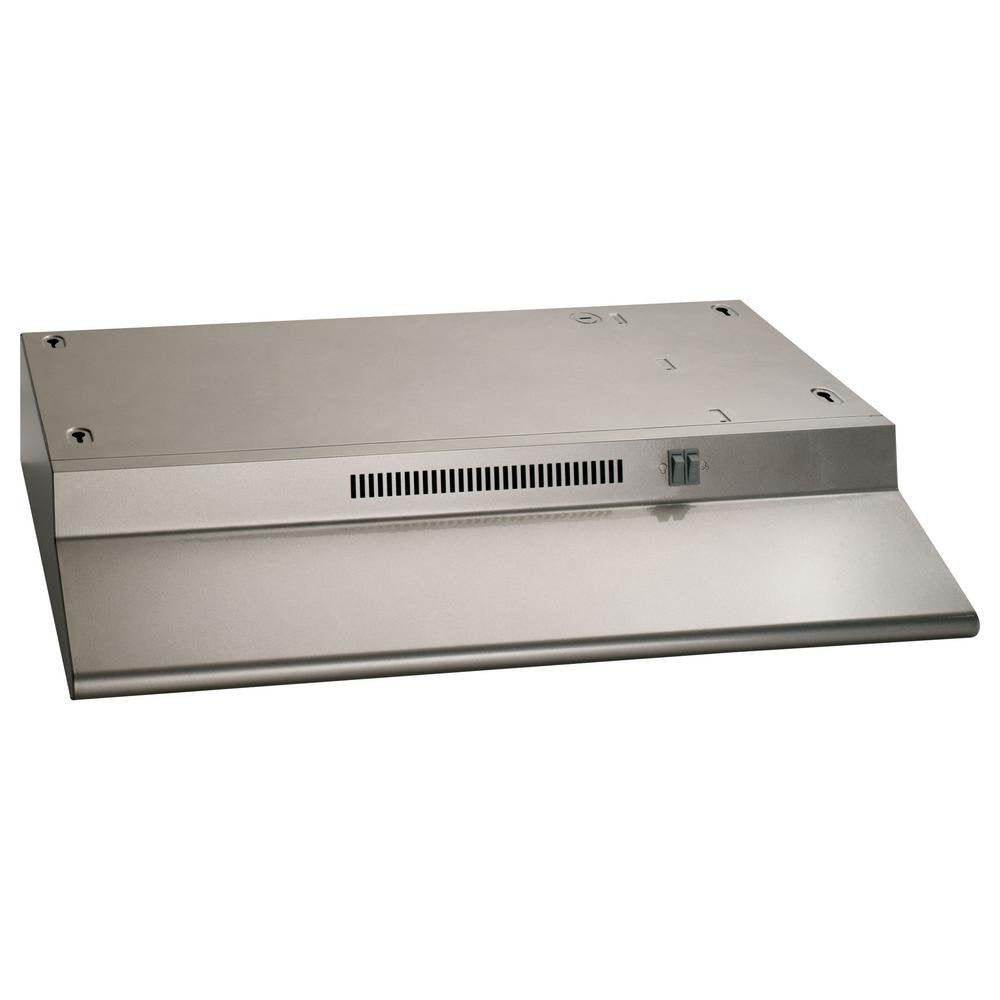 GE JN328KSA 30" Range Hood Non-Vented 2-Speed Fan Silver Recirculating