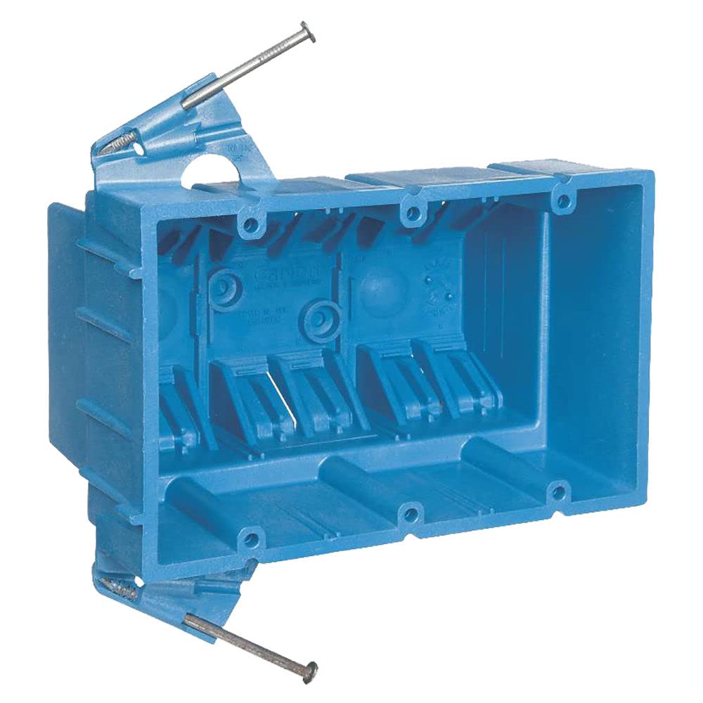 7 each: Carlon PVC Super Blue 3 Gang/Switch/Outlet Box (BH353A)