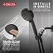 Delta Faucet ProClean 75740BL Handheld Shower Head – Matte Black High Pressure Showerhead with 6 Spray Settings, Wide Cleaning Spray