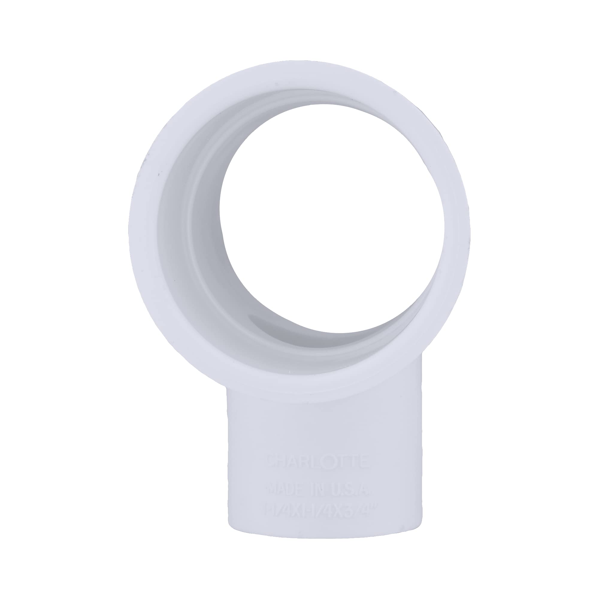 Charlotte Pipe 1-1/4" x 1-1/4" x 3/4" Schedule 40 PVC Tee White (Pack of 3)