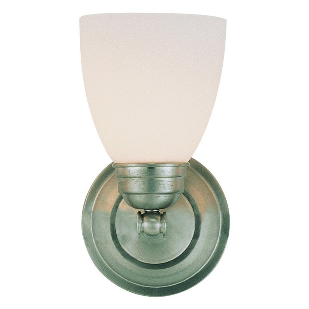 Trans Globe Ardmore 3355 BN 7" Wall Sconce Brushed Nickel Glass Indoor Light