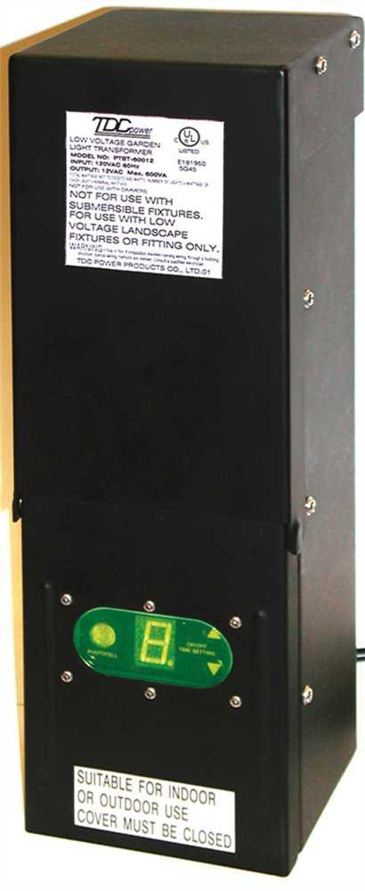 Low Voltage Transformer 120V to 12-15V 300VA Timer Photocell Outdoor UL