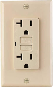 Preferred Industries GFCI Receptacle Ivory NEMA 5-20R 120V 20A Wall Plate