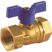 Jomar T-203 1/2" Brass Gas Ball Valve Flare x Flare 600 WOG Side Tap