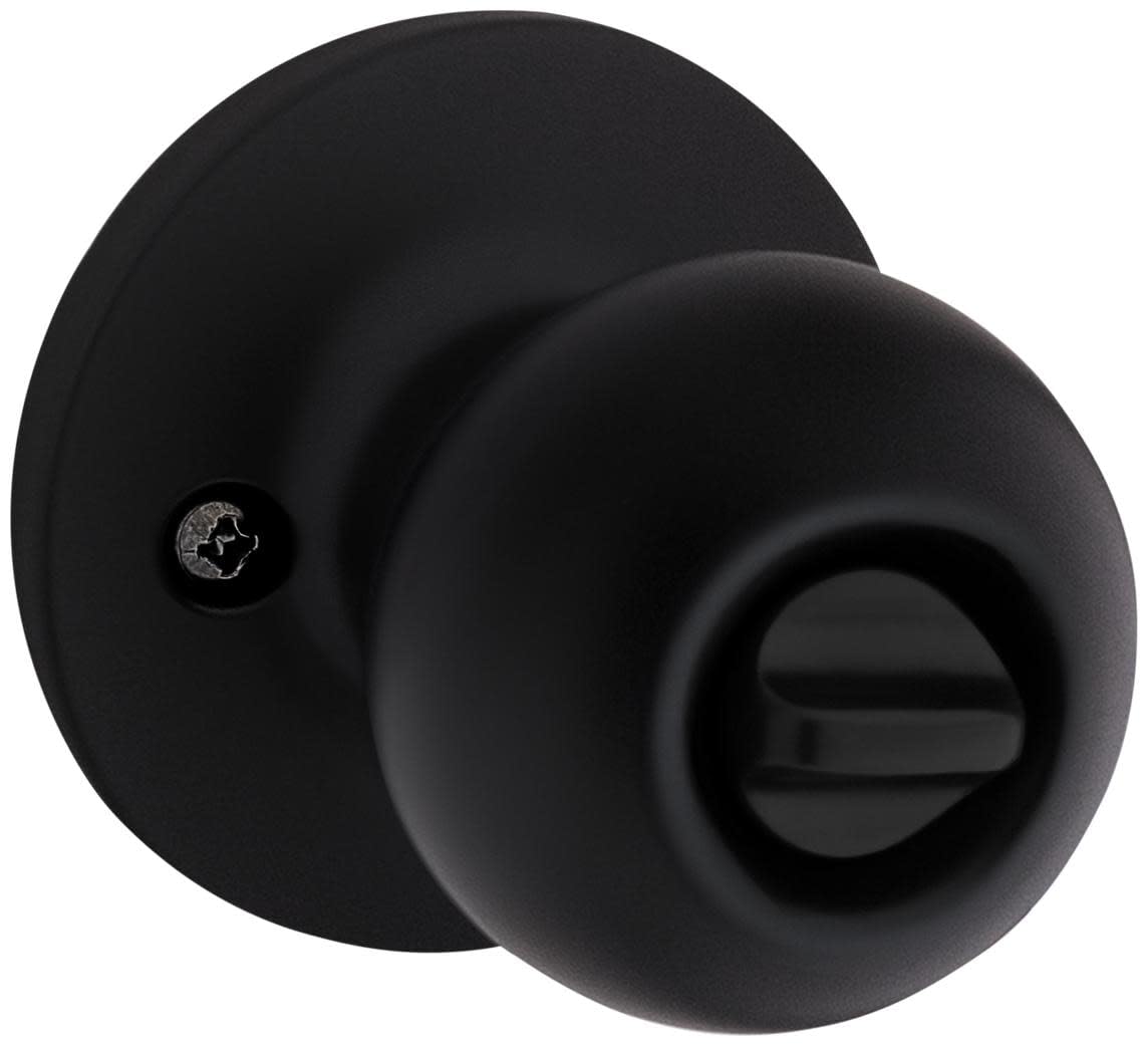 Kwikset SK3000RG Regina Privacy Door Knob Set with Round Rose from the Safe Lock Collection