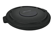 Rubbermaid Commercial BRUTE 44 Gallon Heavy-Duty Trash Can Lid – Black (Pack of 4)