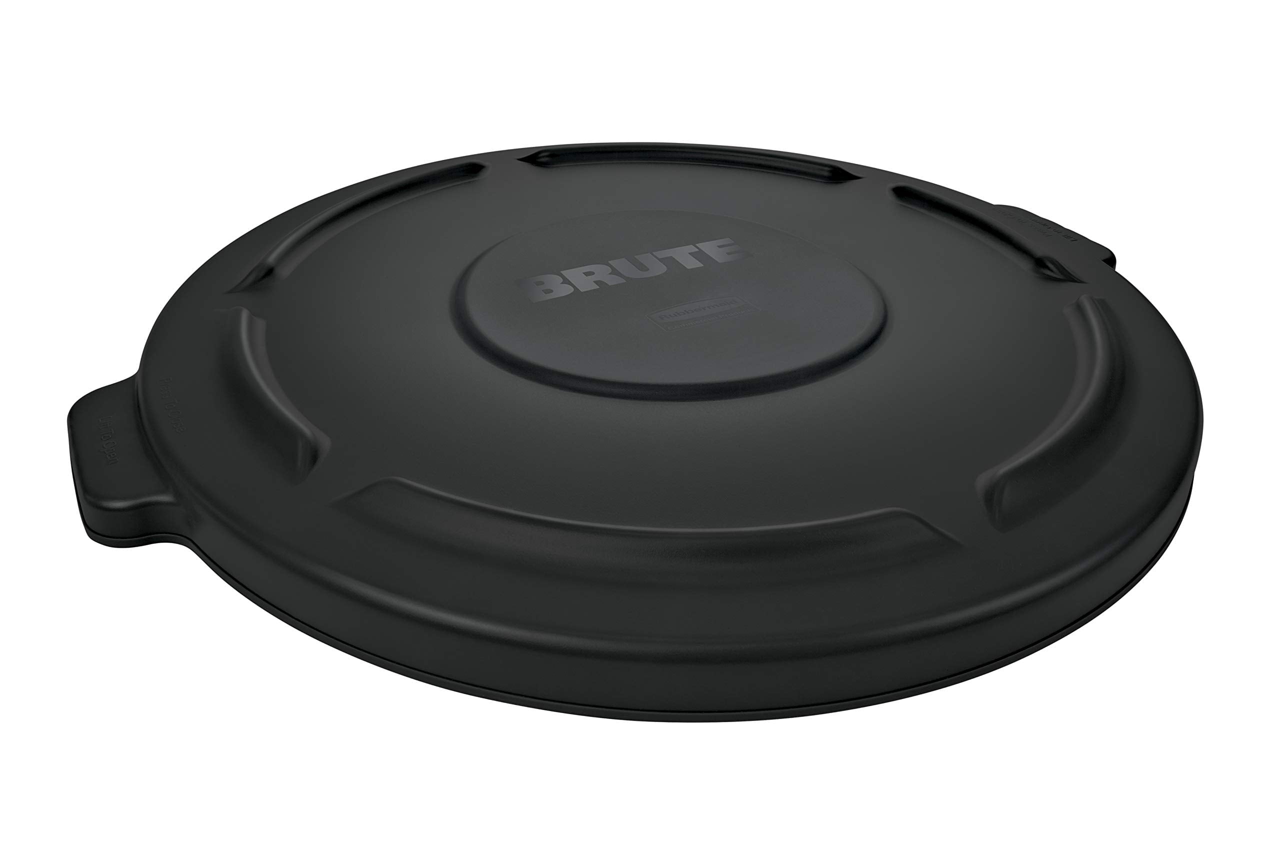 Rubbermaid Commercial BRUTE 44 Gallon Heavy-Duty Trash Can Lid – Black (Pack of 4)