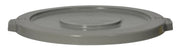 Continental 2001GY Huskee Grey Round Lid 19.5" for 2000 Receptacles 6pk