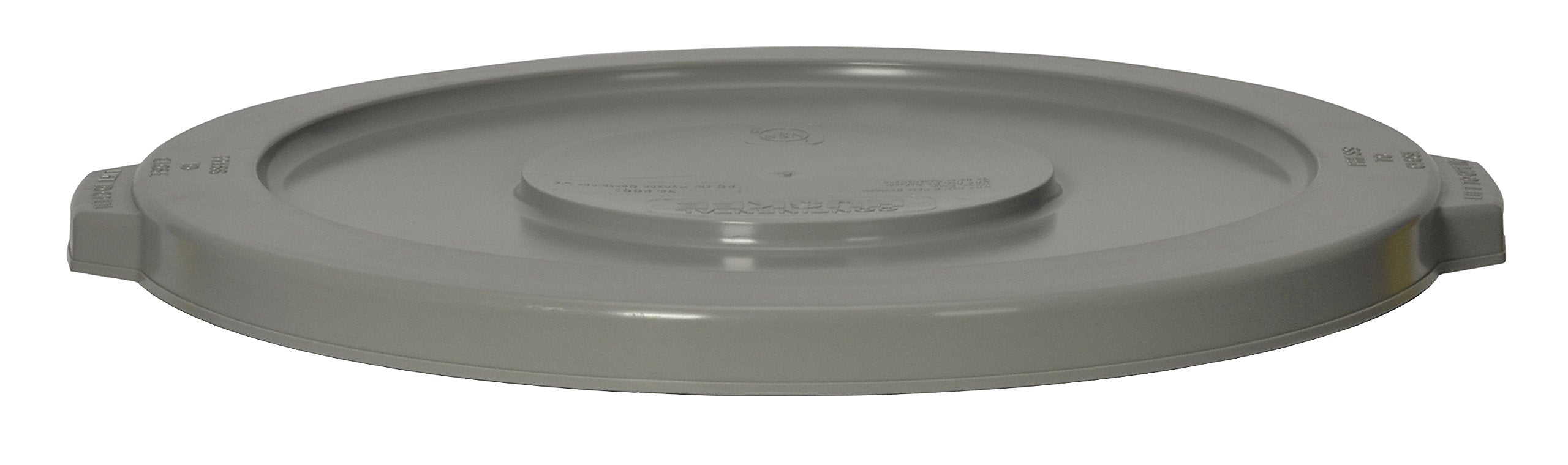 Continental 2001GY Huskee Grey Round Lid 19.5" for 2000 Receptacles 6pk