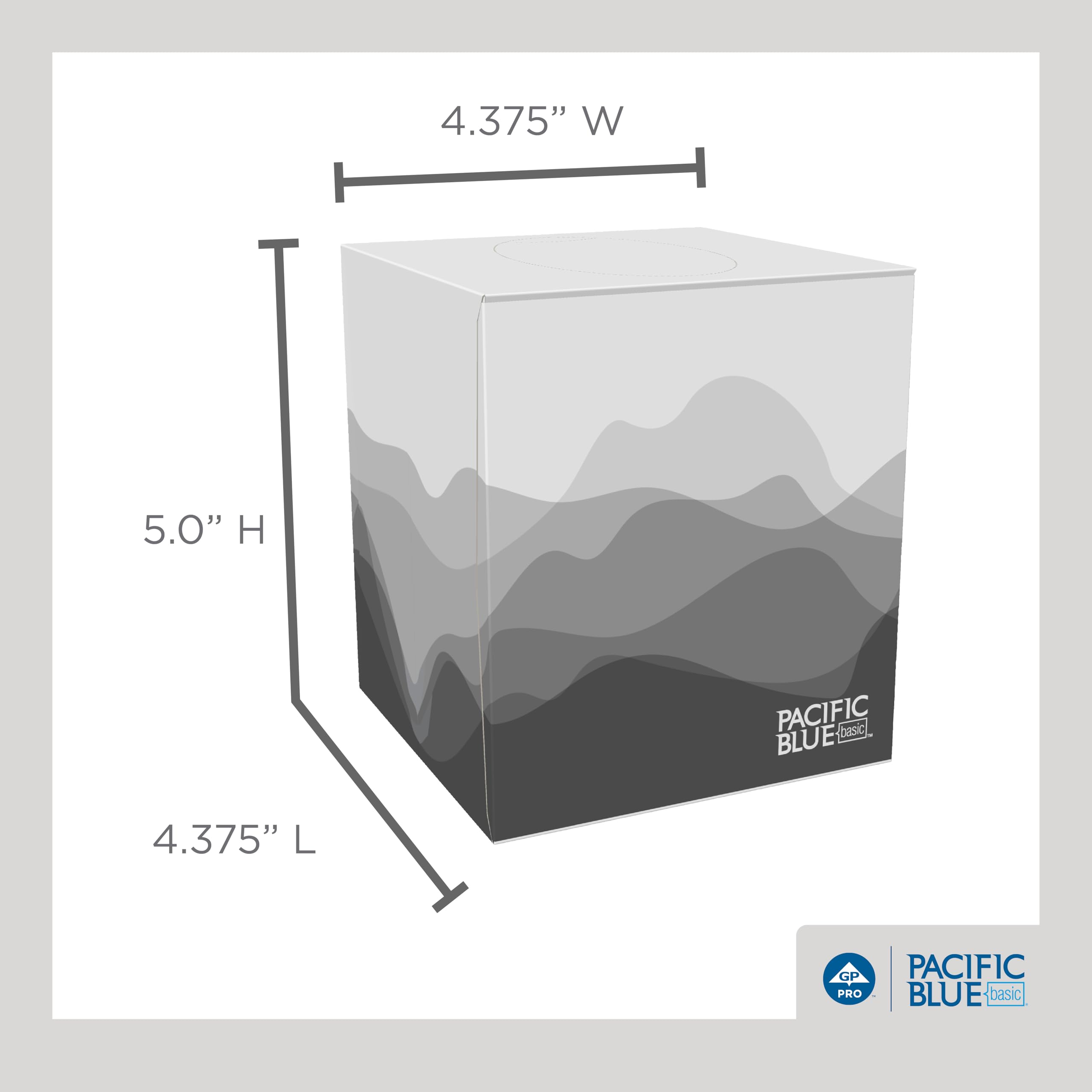 Georgia-Pacific Pacific Blue Basic 2-Ply Facial Tissue, 36 Boxes Bulk Case (47510)
