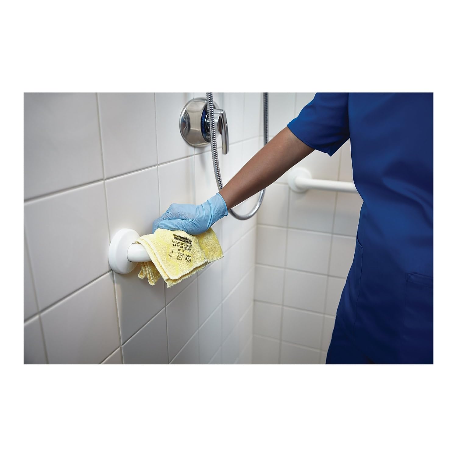 Rubbermaid HYGEN Microfiber Cleaning Cloth Yellow 16x16 Pack of 12 Durable