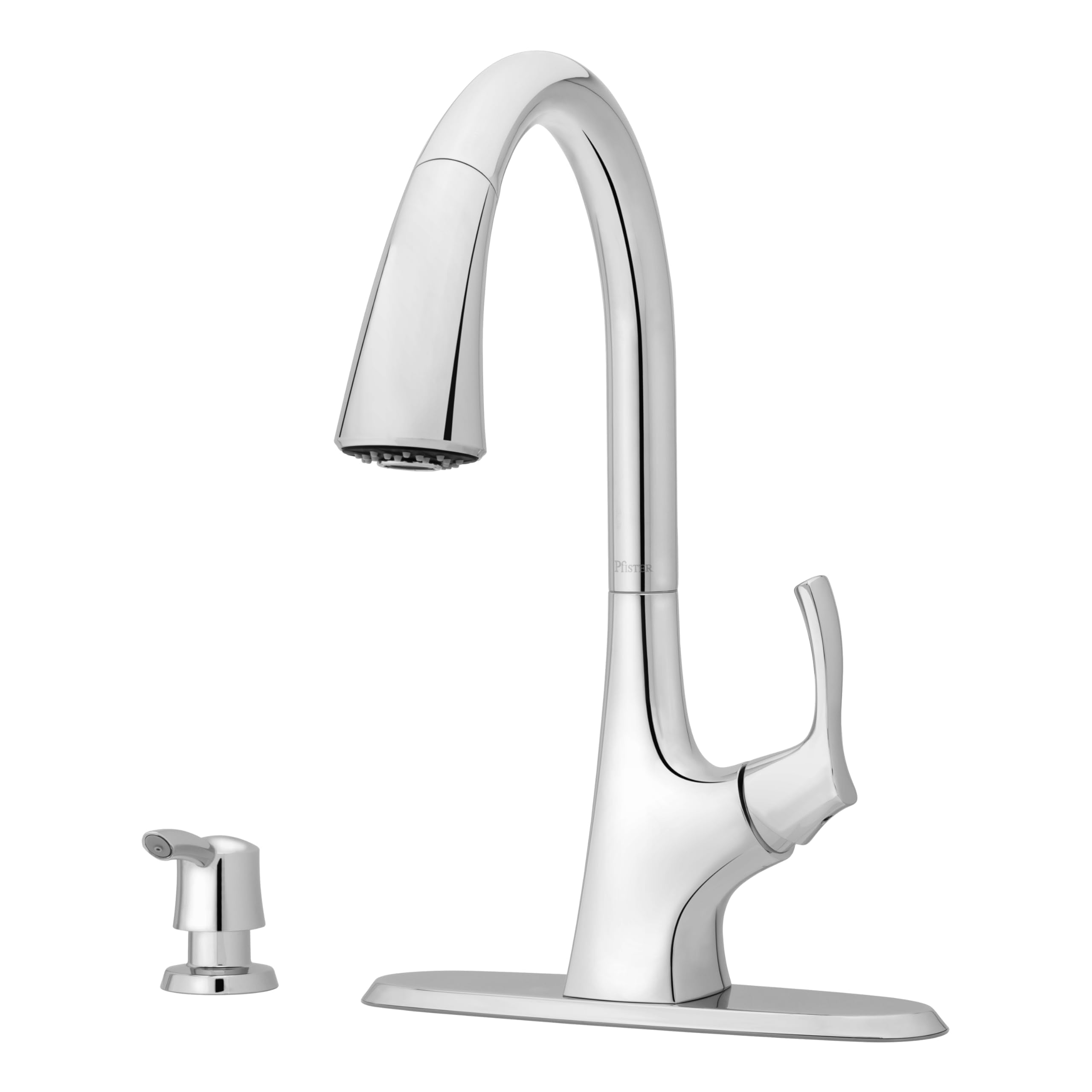 Pfister Masey Kitchen Faucet Single Handle Pull-Down Sprayer Chrome F5297MCC