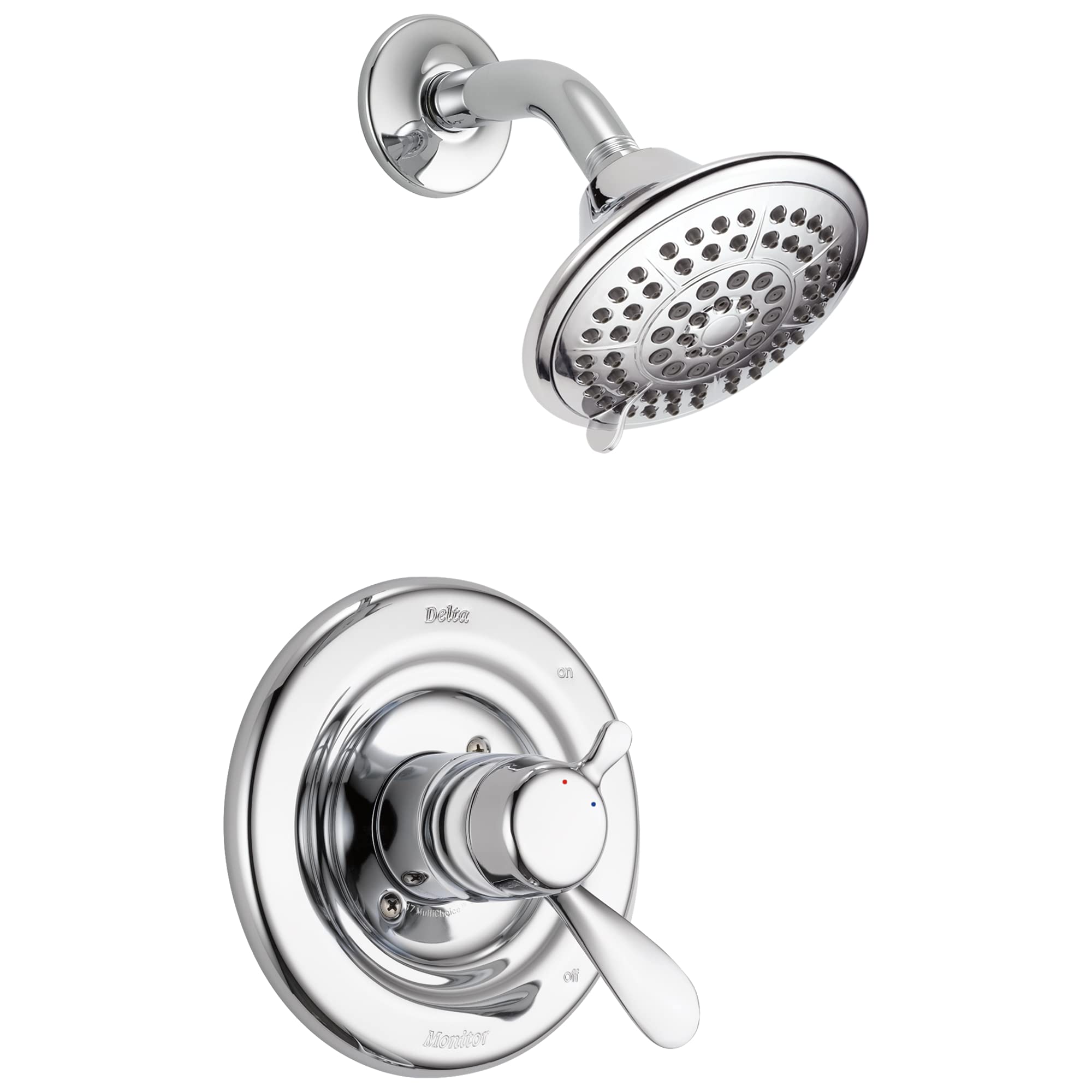 DELTA T17230 Classic Chrome Shower Only – Single Handle, Wall Mount, 7.5" Head
