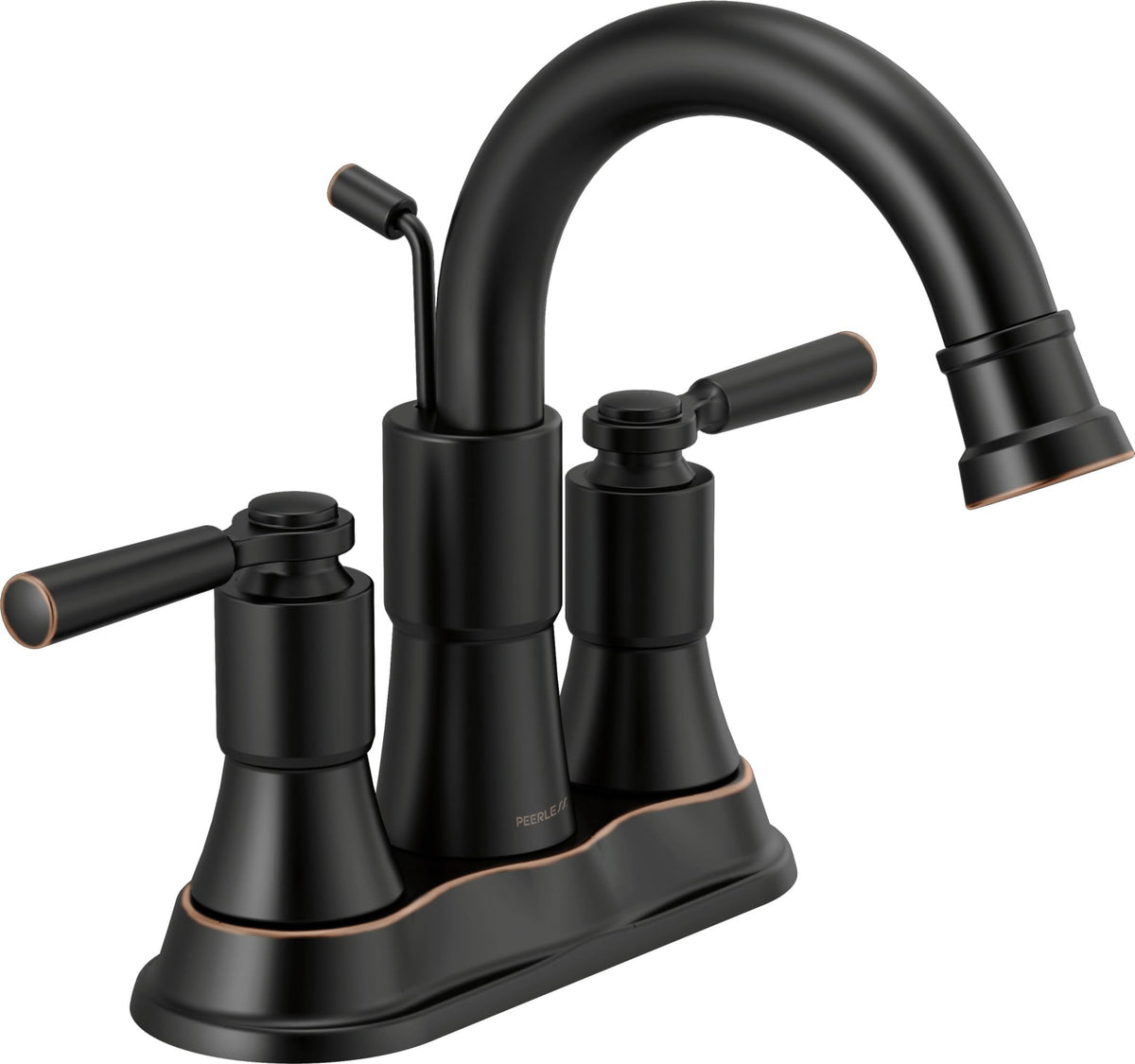 Peerless Westchester Centerset Bathroom Faucet Oil Rubbed Bronze, Bathroom Sink Faucet, Drain Assembly, Oil-Rubbed Bronze P2523LF-OB
