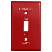TayMac WE-T 1-Gang Metal Emergency Toggle Wall Plate Red (Pack of 10)