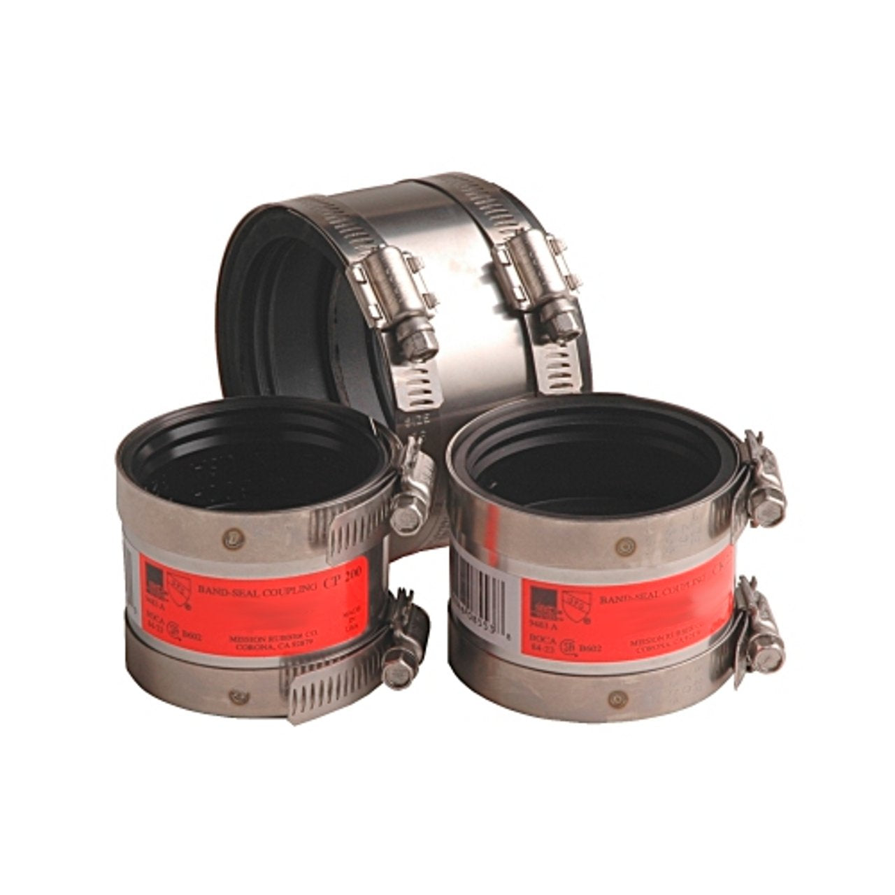 Mission Rubber 300043 4 Cast Iron to 3" Band Seal Transition Coupling ASTM C1460