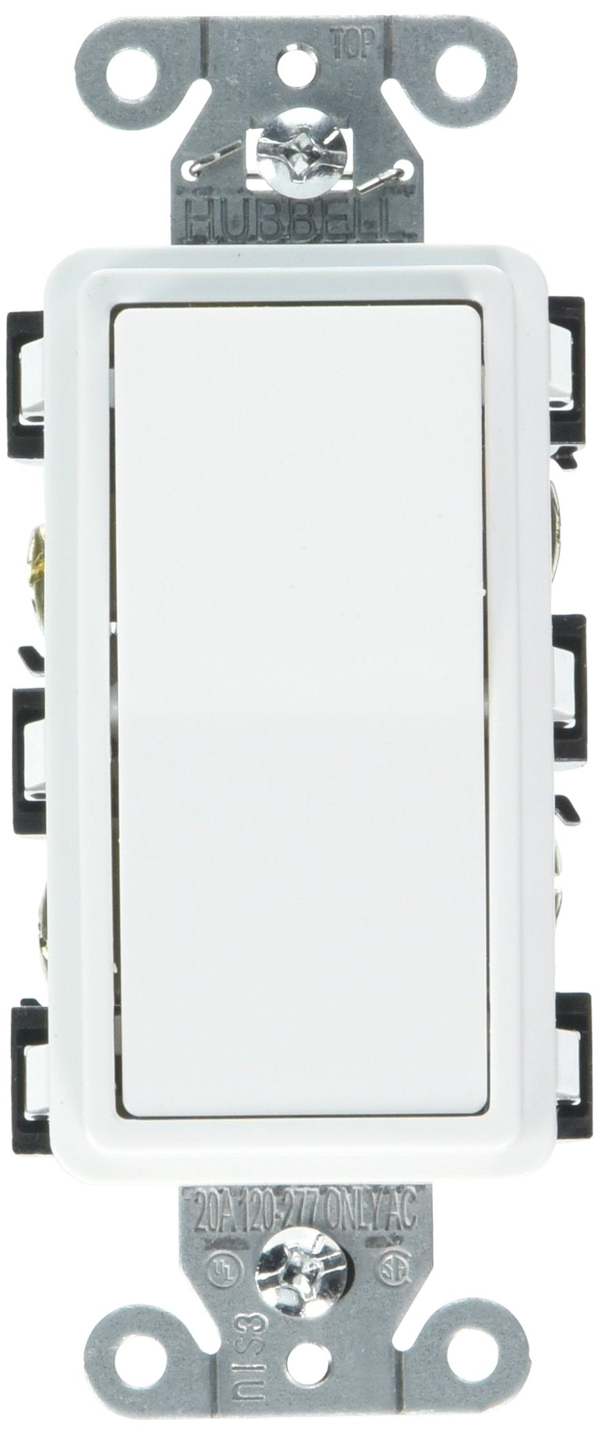 Bryant Electric RSD215W White Rocker Switch Double-Pole Decorator 1 Count