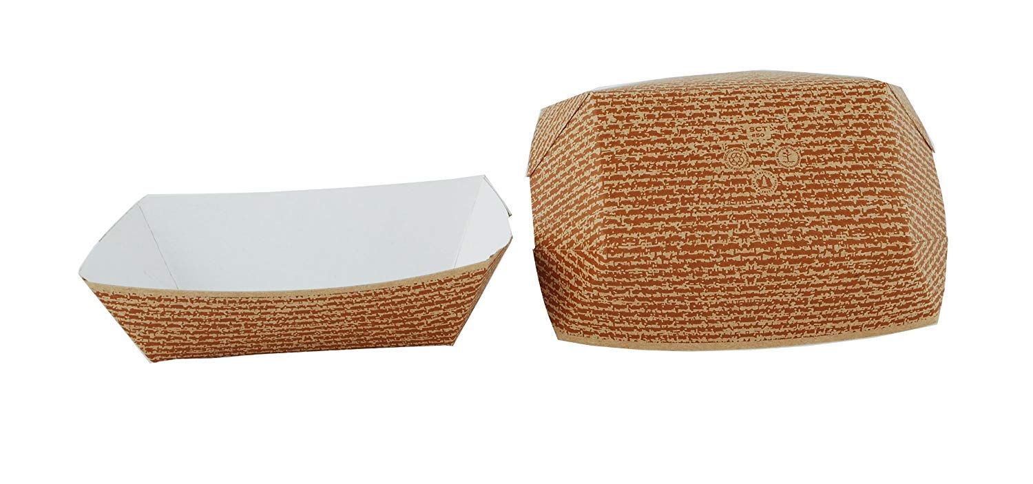 Southern Champion 0562 #50 Food Tray 1/2 lb Paper Boats Case of 1000
