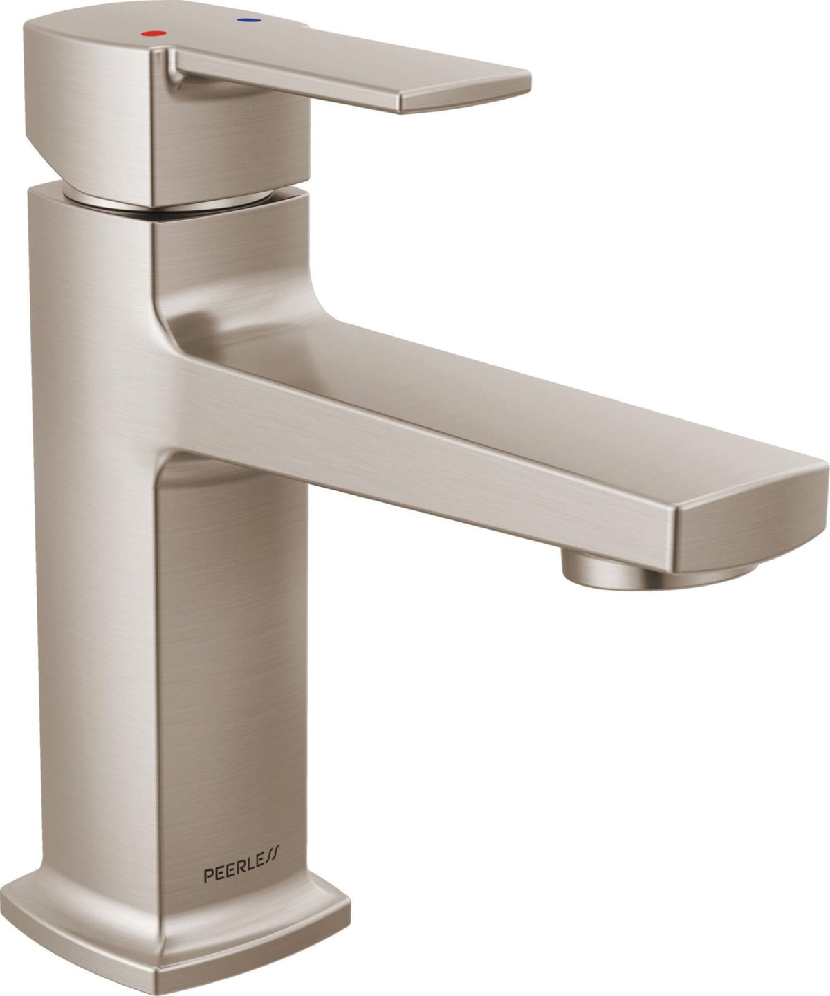 Peerless Ezra Single Hole Bathroom Faucet, Brushed Nickel Bathroom Sink Faucet, Single Handle Bathroom Faucet, Bath Faucet, Push Pop-Up Drain Assembly, Brushed Nickel P1571LF-BN