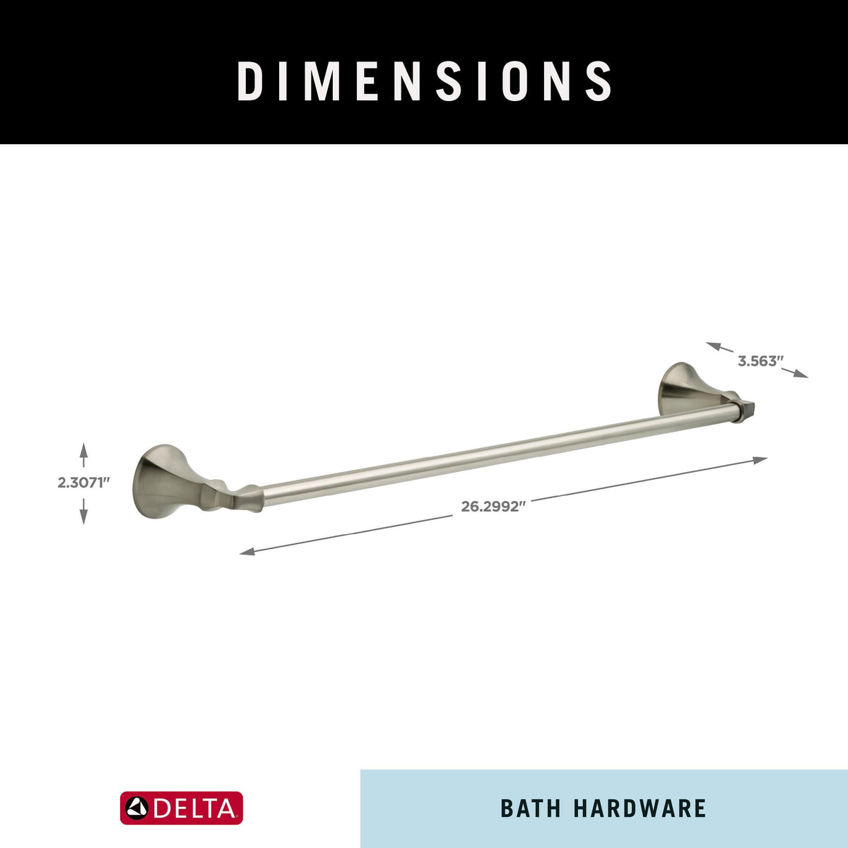 Delta Ashlyn 76424-SS 24 in. Towel Bar, Brilliance Stainless