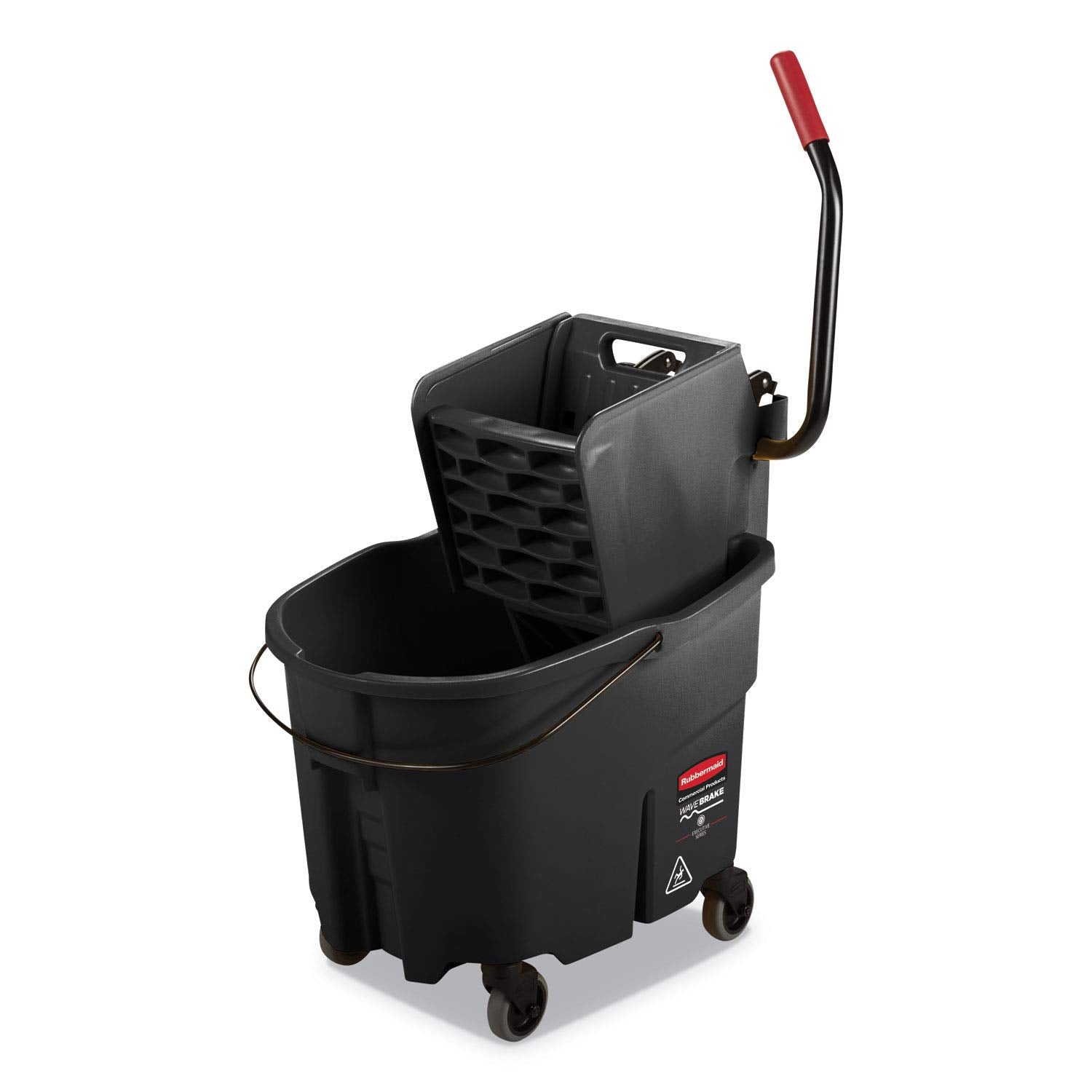 Rubbermaid WaveBrake 35Qt Mop Bucket & Wringer Combo w/ Wheels Black
