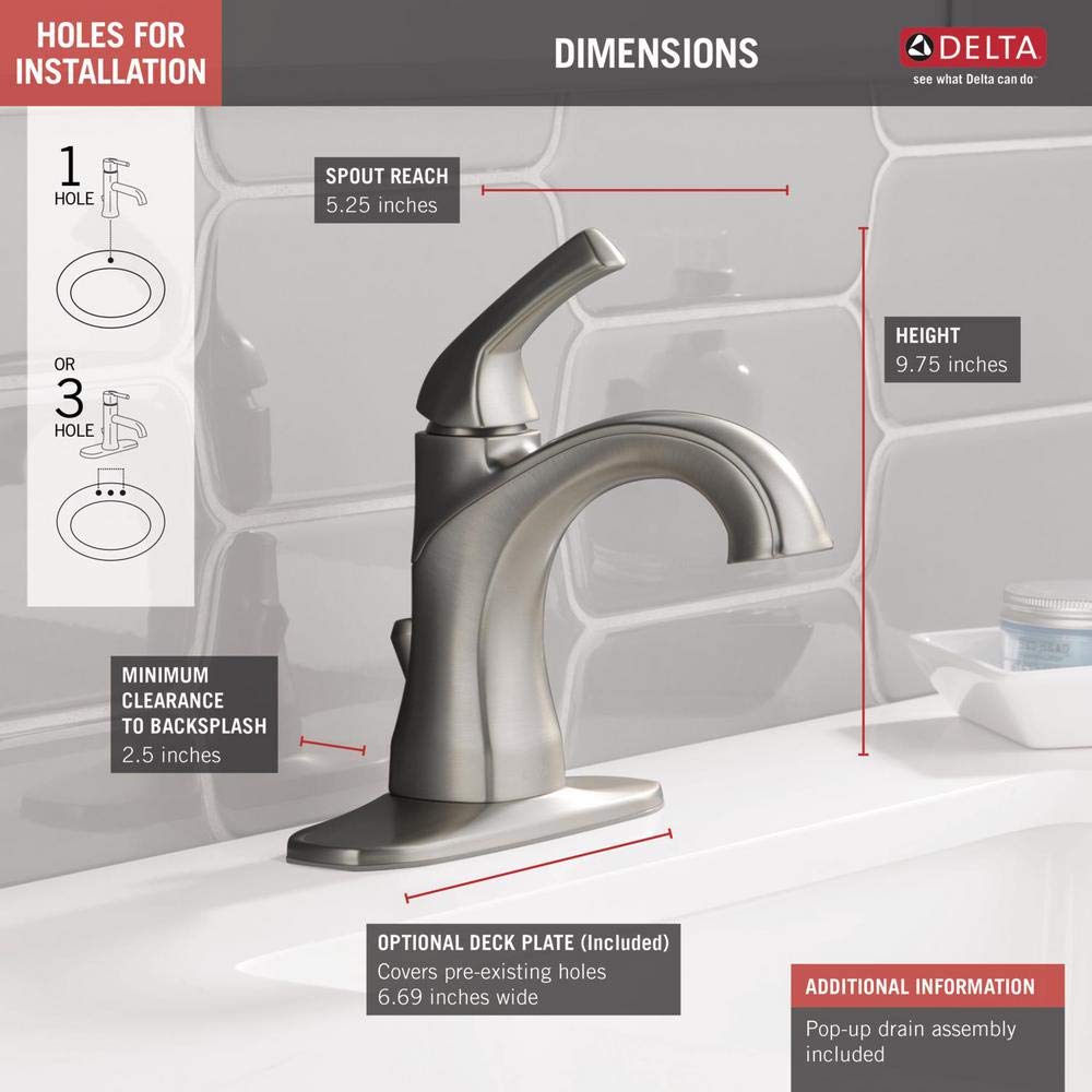 PORTWOOD SGL HDL LAV FAUCET SS
