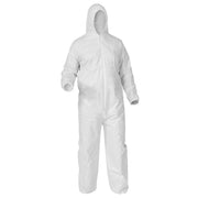 KLEENGUARD A35 Disposable Coveralls Hooded Liquid Particle Protection White 25ct