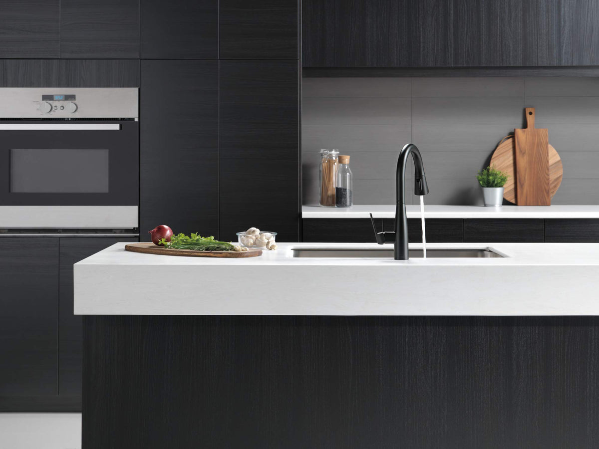 Peerless Xander P7919LF-BL Single-Handle Pull-Down Kitchen Faucet, Matte Black, 1.0 GPM
