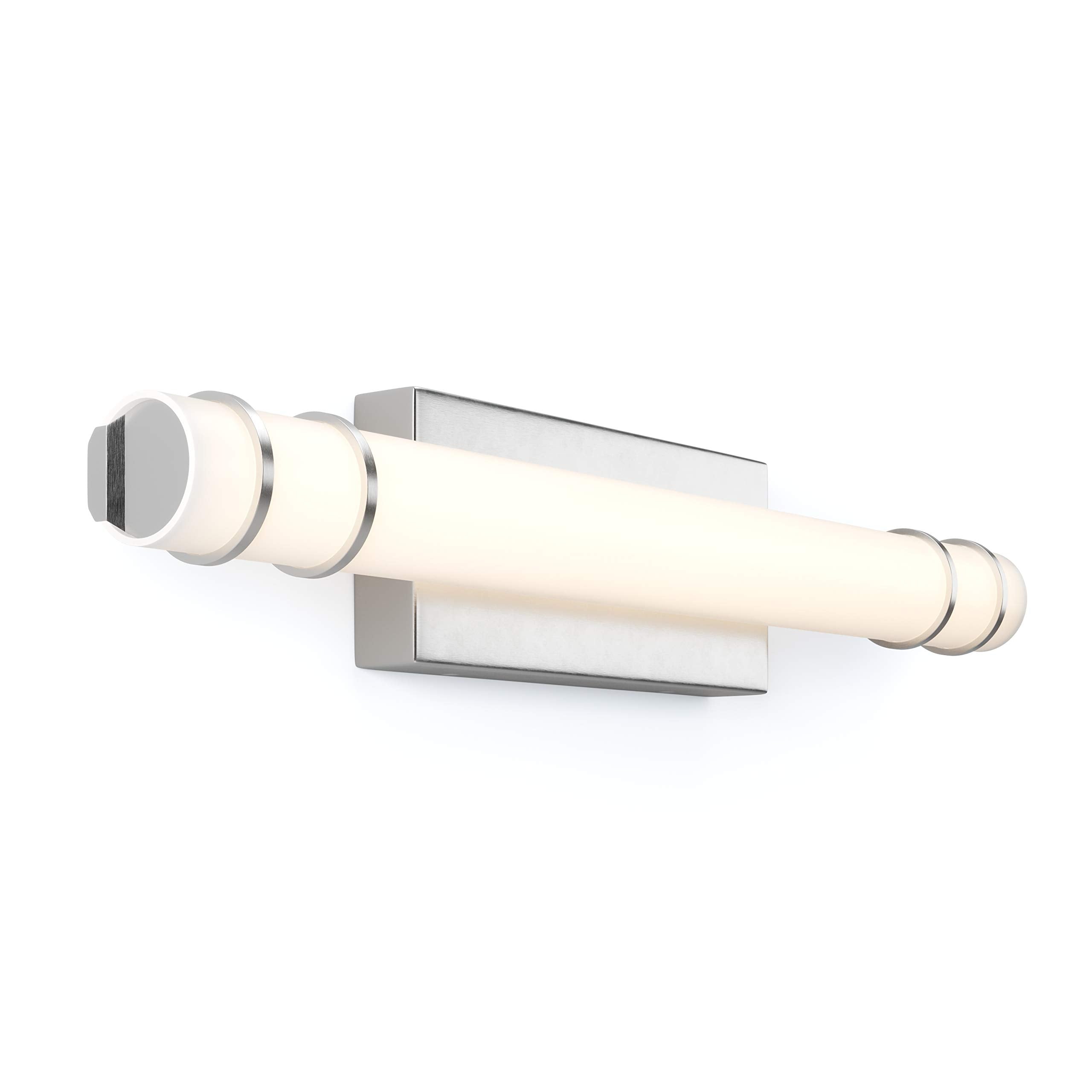 24” Modern LED Bathroom Vanity Light Satin Nickel Wall Mount Fixture