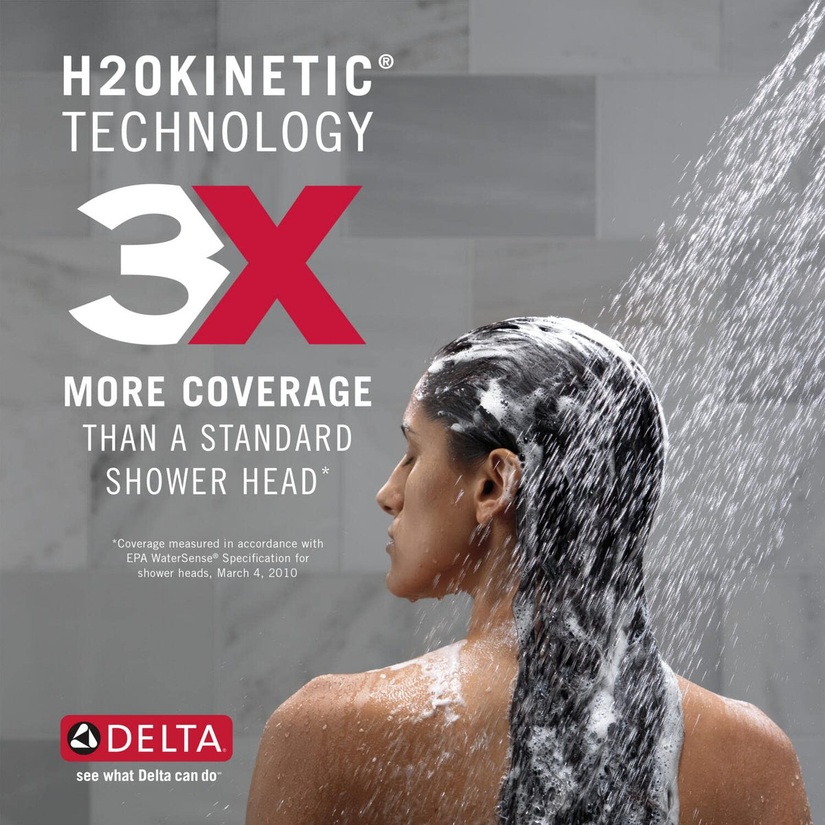 Delta 75536SN Universal Showering H2Okinetic 6-Setting Hand Shower, Satin Nickel