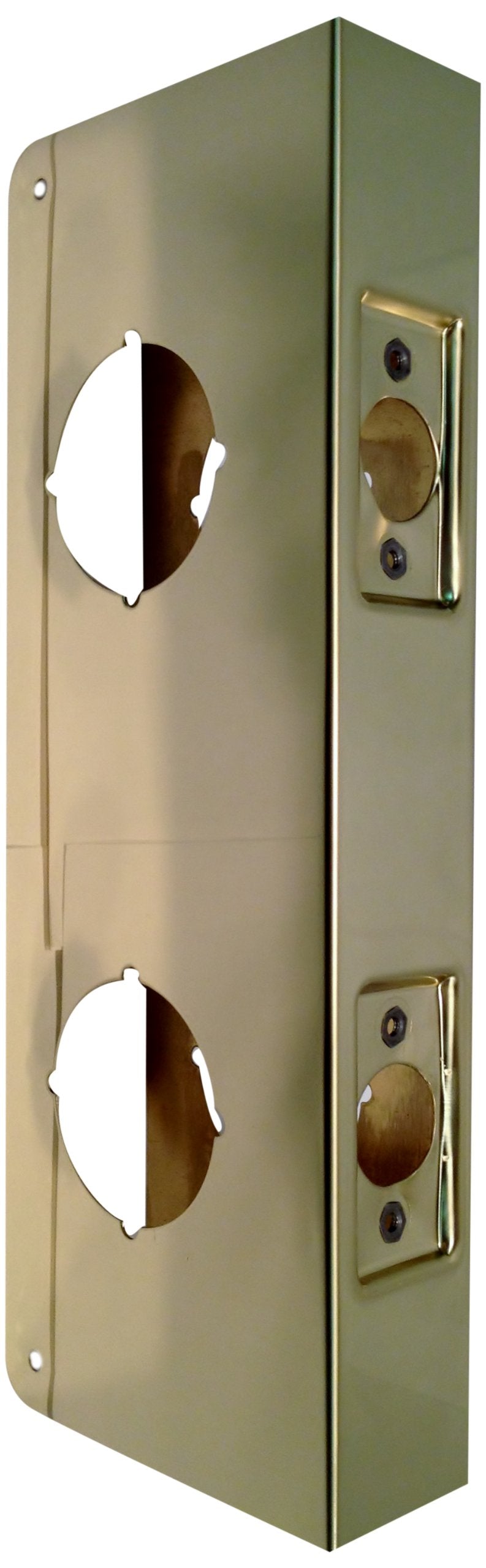Don-Jo Don-Jo 942-CW-PB Wrap Around Plate Polished Brass 4x9 for Locksets