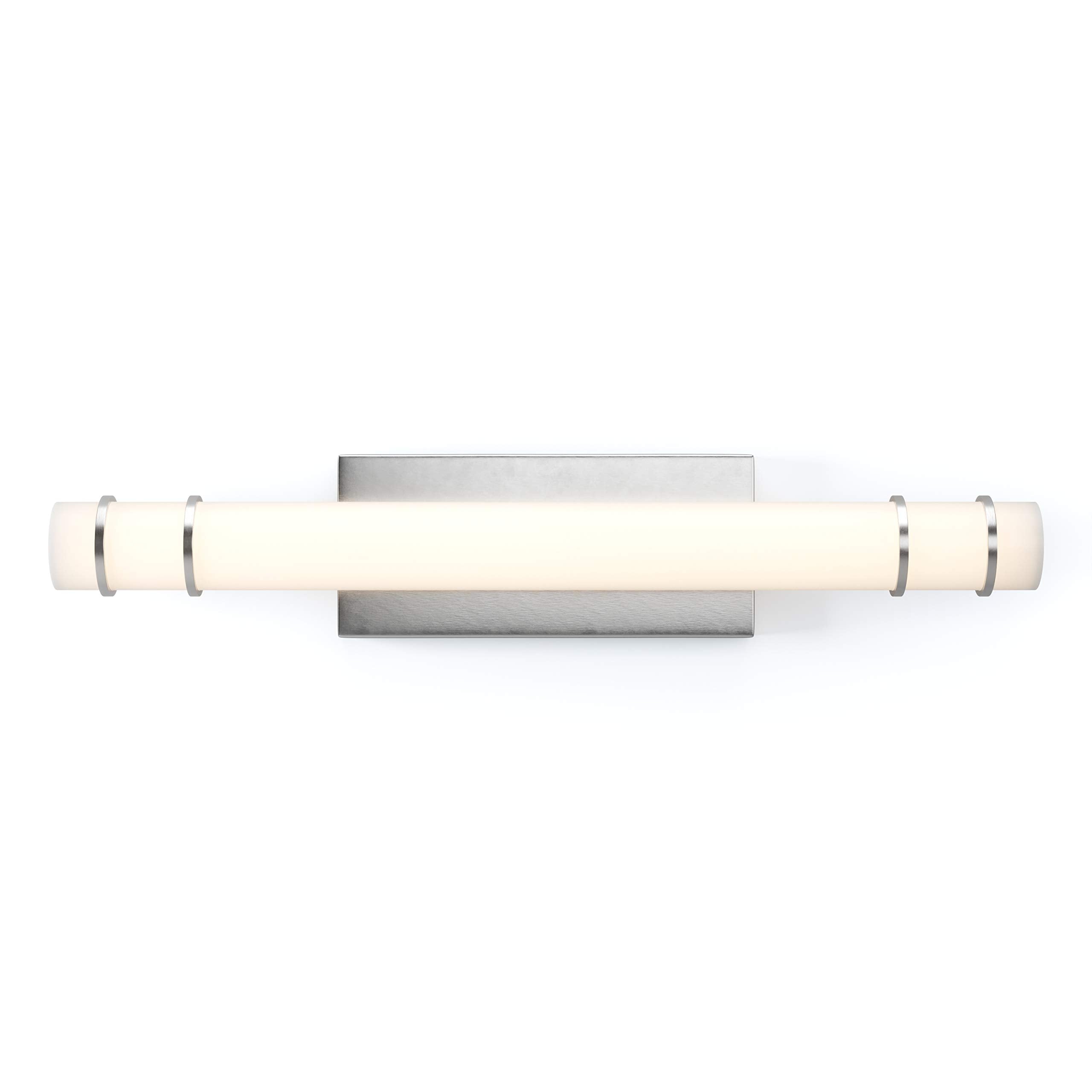 24" Modern LED Bathroom Vanity Light Satin Nickel Wall Mount Fixture