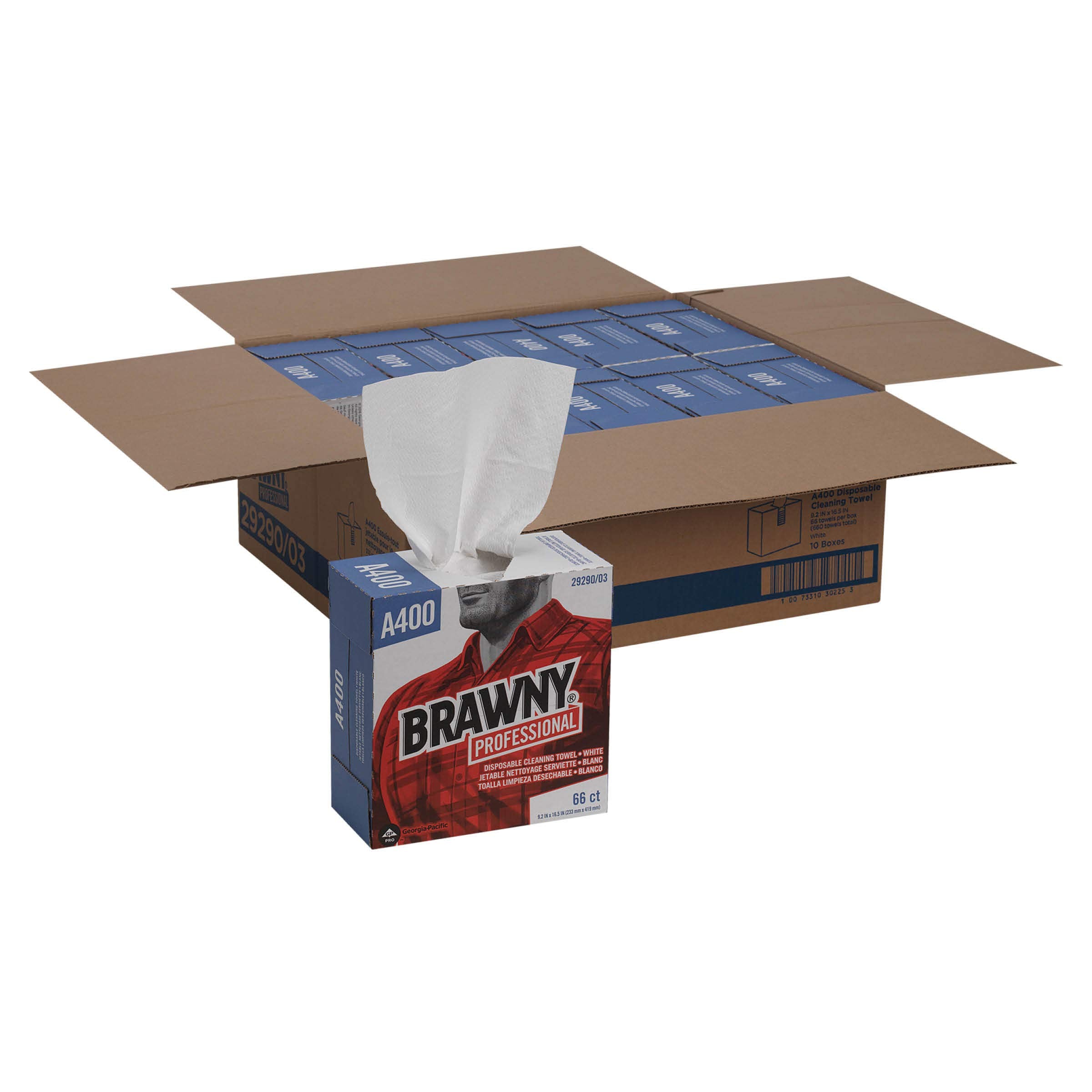 Georgia-Pacific 2929003CT Airlaid 1/4-Fold Wipers, 9 1/4 x 16 1/2, White, 660 Sheets/Box, 10 Boxes/Carton