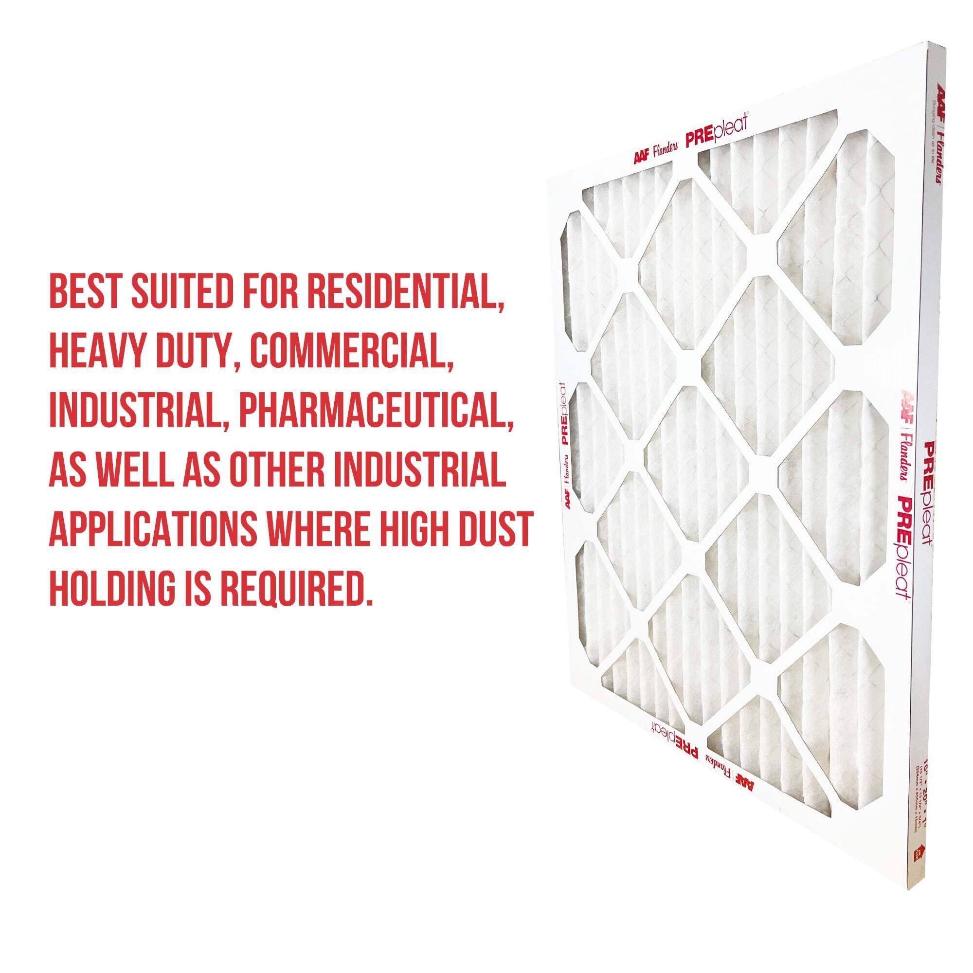 AAF Flanders PREpleat LPD HC 20x20x2 Air Filter - MERV 8 (12 Pack)