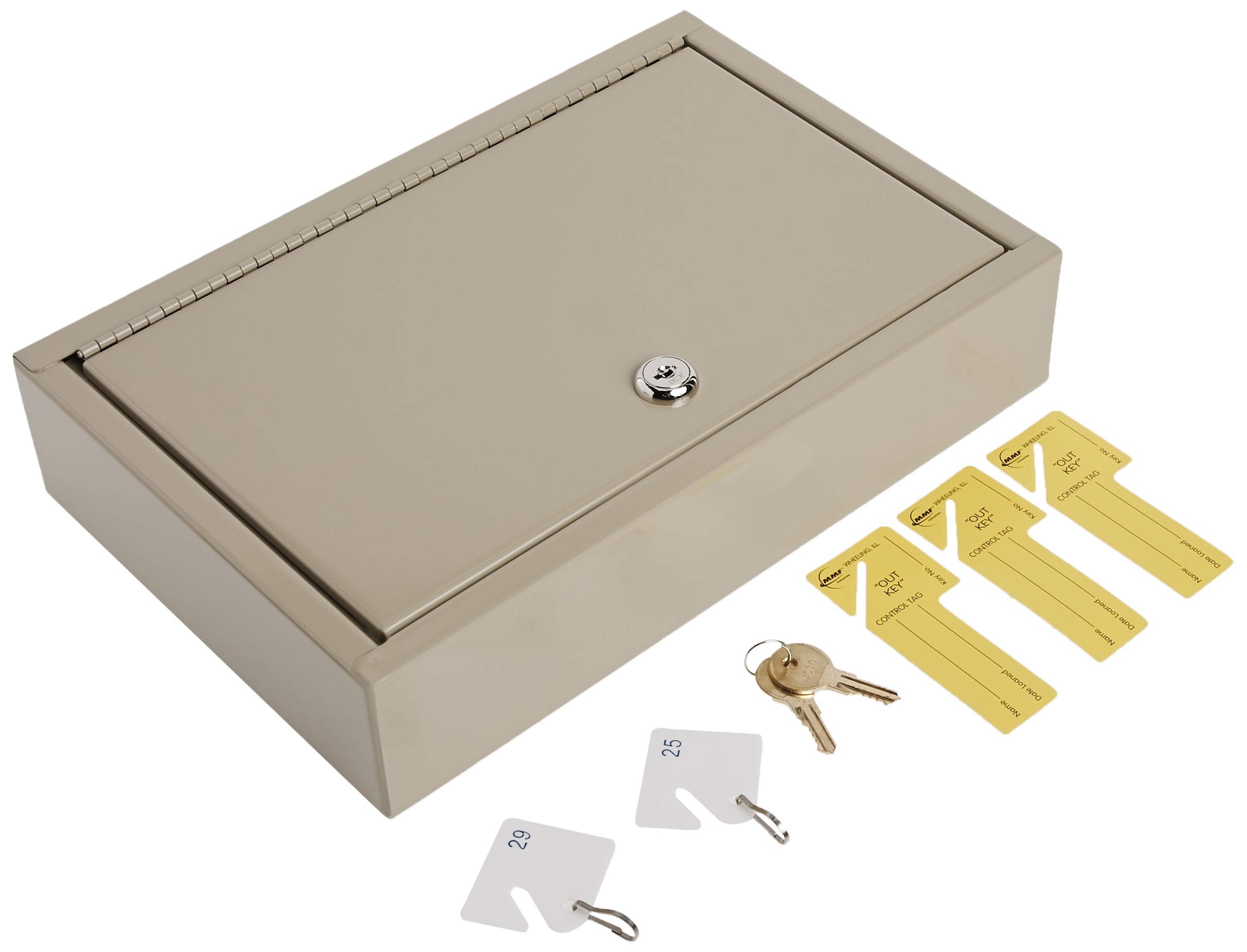 MMF STEELMASTER 30-Key Steel Key Cabinet Lock Wall Mount Sand 201903003