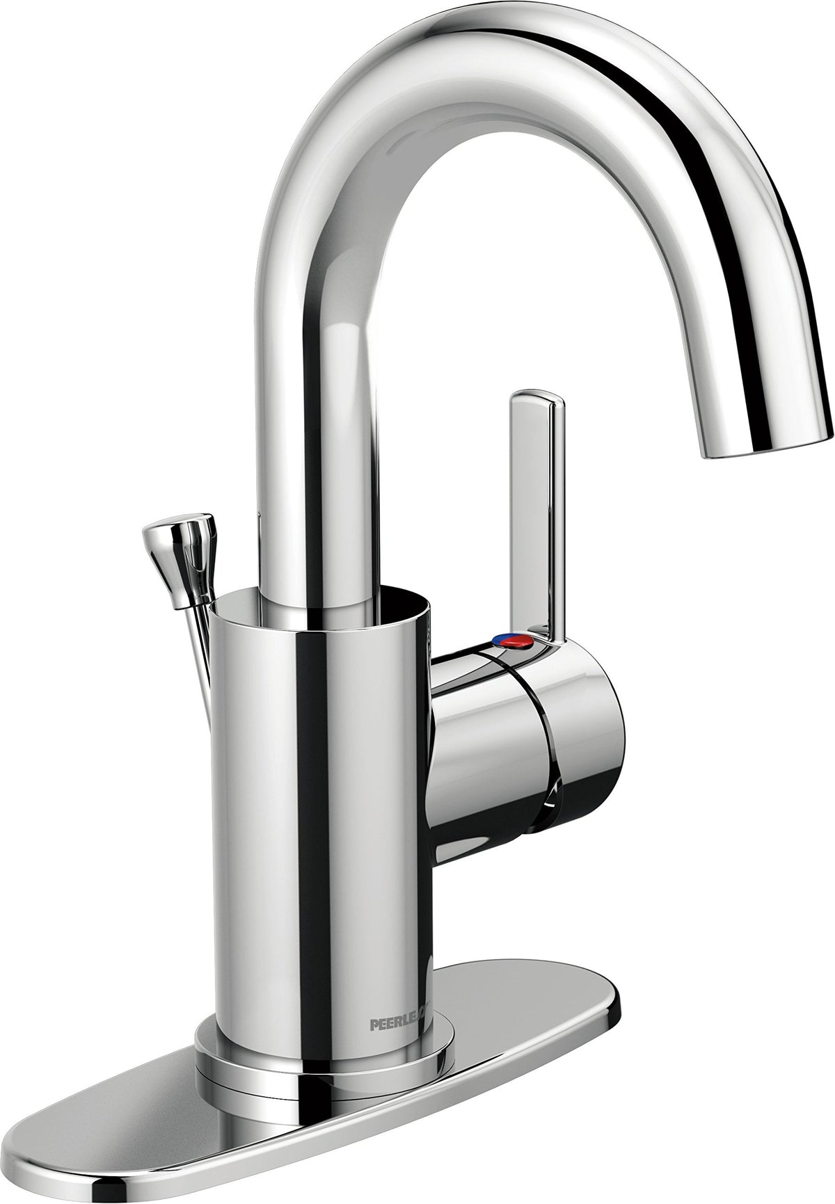 Peerless Precept Single Hole Bathroom Faucet, Single Handle Bathroom Faucet Chrome, Bathroom Sink Faucet, Drain Assembly, Chrome P191102LF