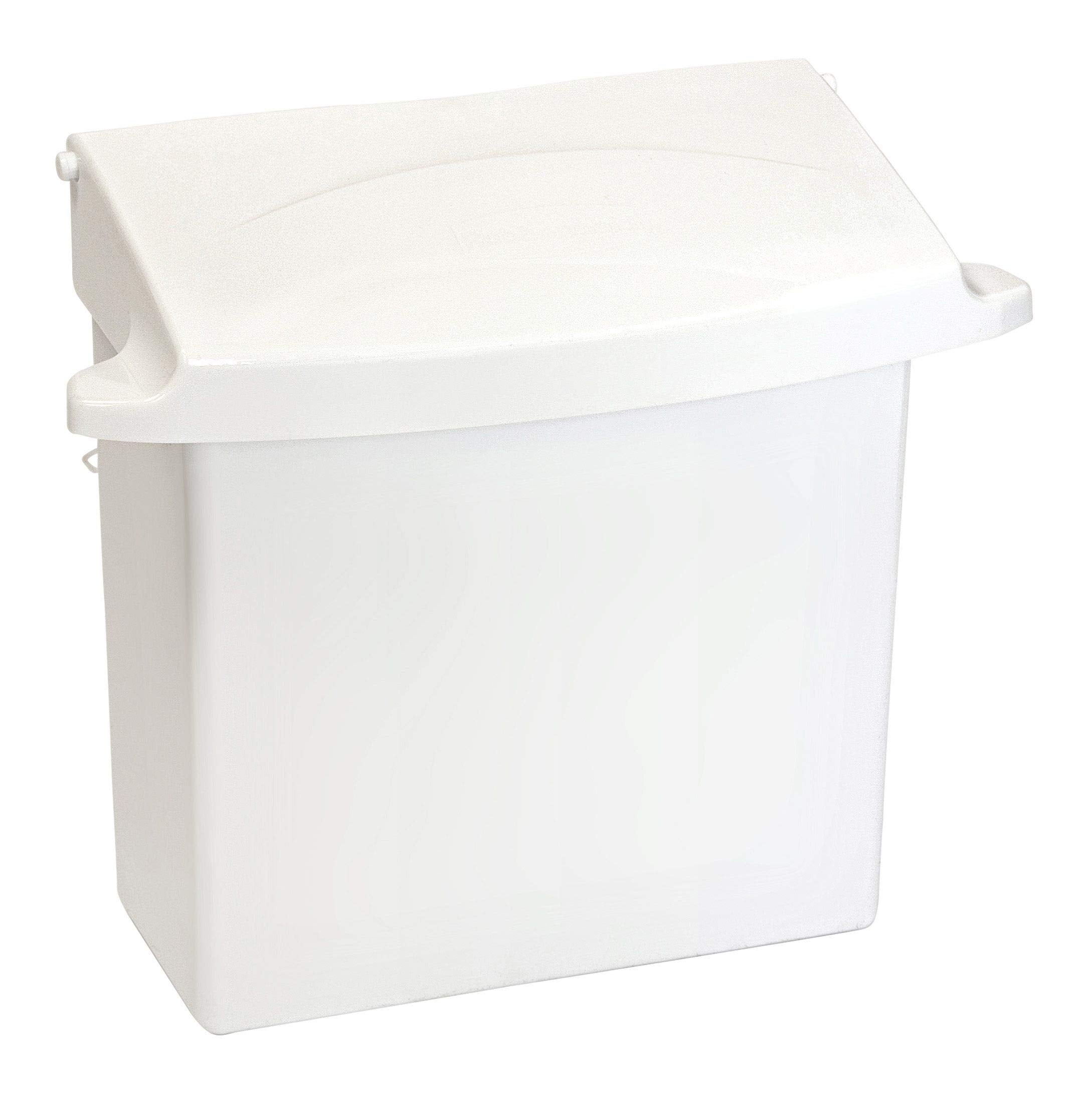 Rubbermaid RCP614000 Compact Sanitary Napkin Receptacle White Plastic