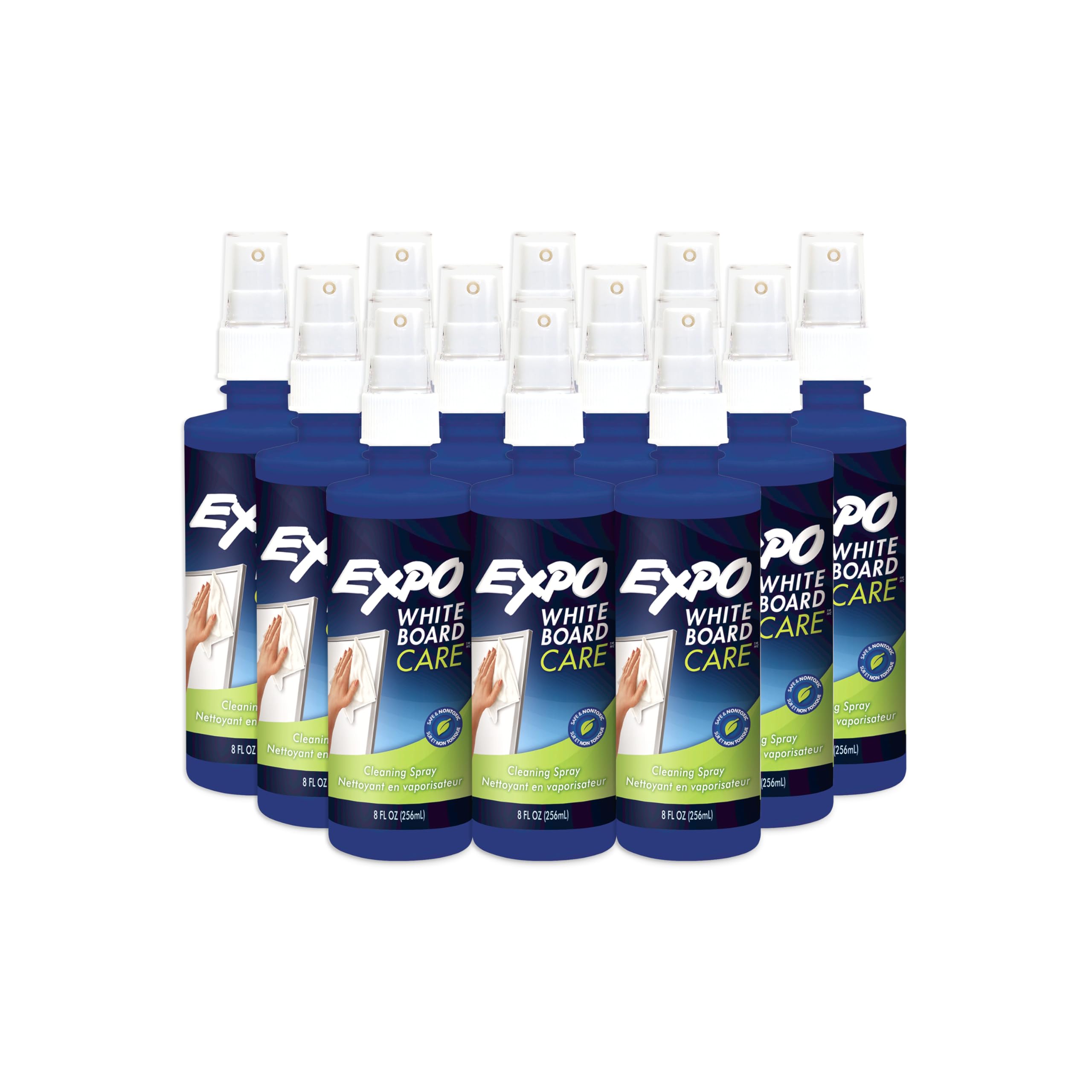 EXPO Dry Erase Whiteboard Cleaner Spray 8oz (12 Pack) Non-Toxic Clean