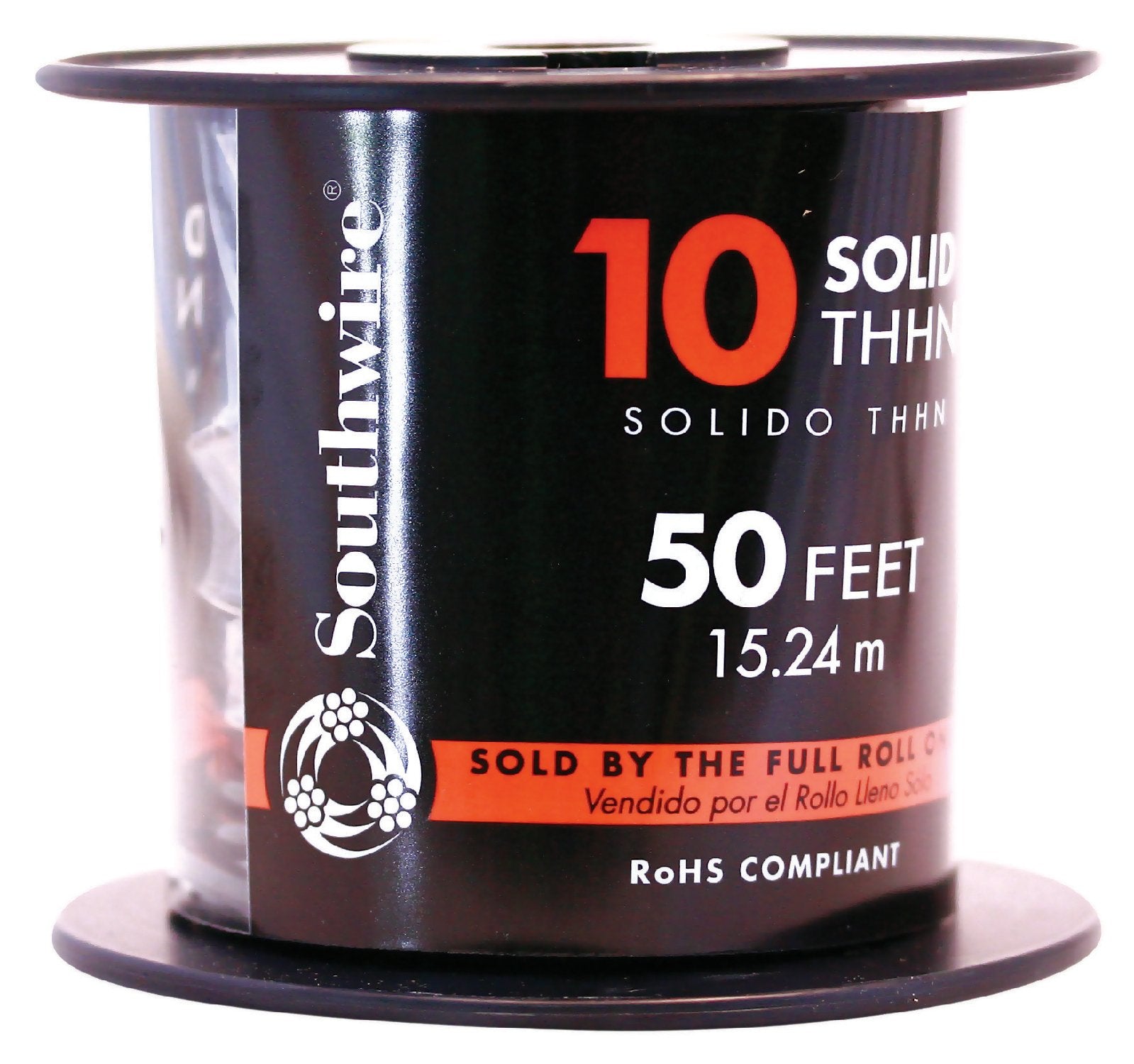 SOUTHWIRE 11599817 Simpull THHN 10 Gauge Solid Copper Wire Green 50ft Roll