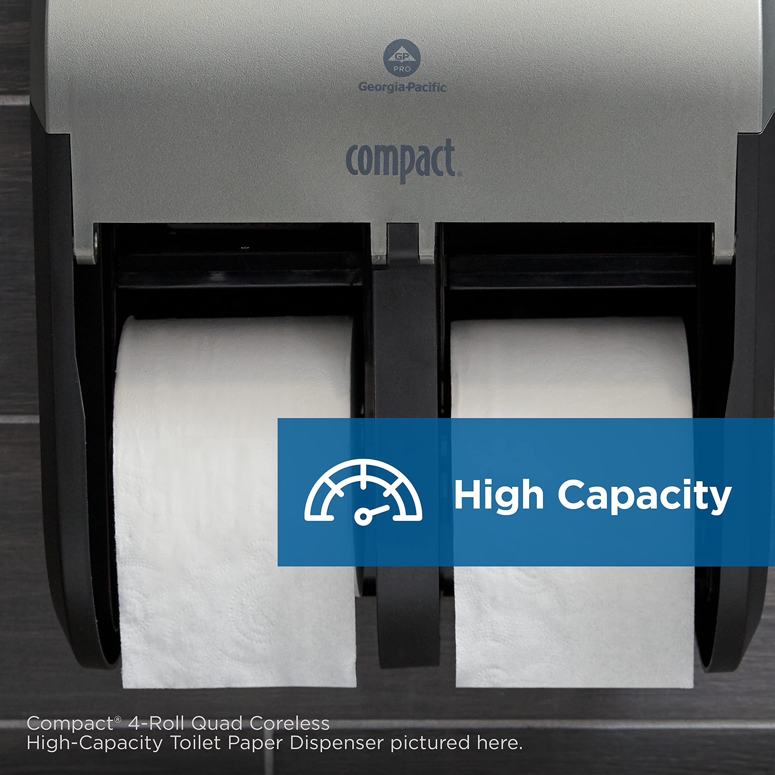 Georgia-Pacific GP PRO 56784A 2-Roll Toilet Paper Dispenser Black