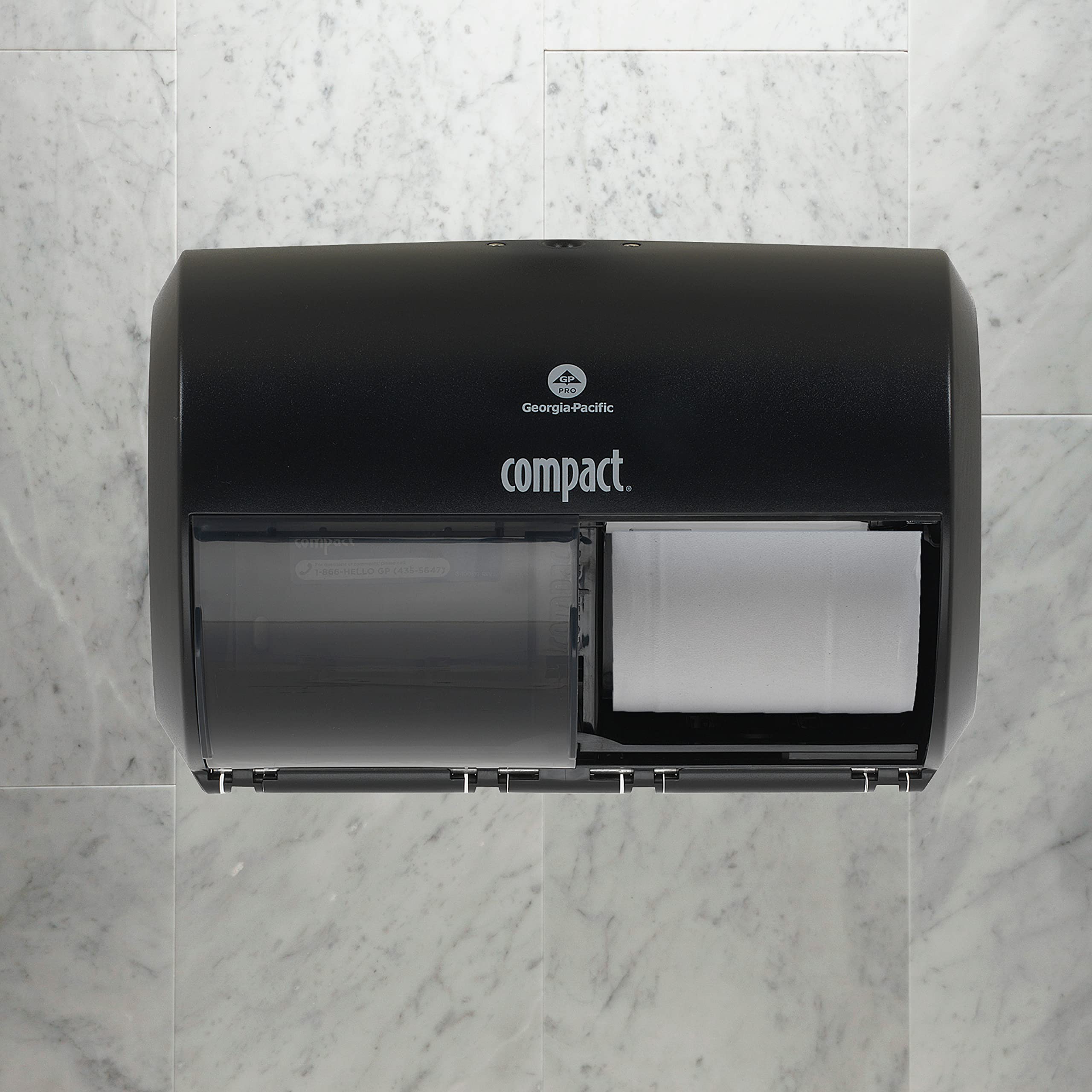 Georgia-Pacific GP PRO 56784A 2-Roll Toilet Paper Dispenser Black