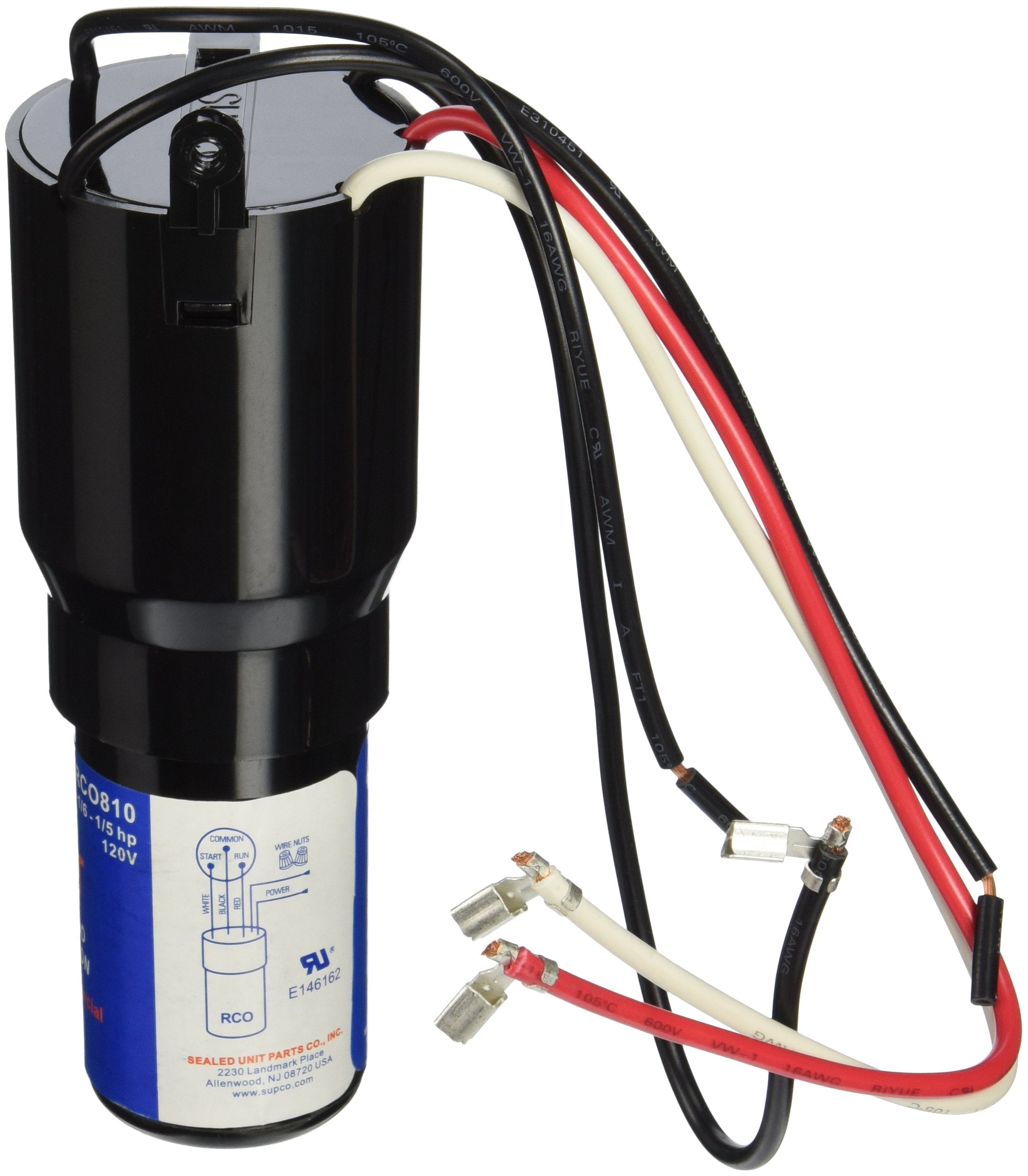 Supco RCO810 3-in-1 Hard Start Kit 120V 145-175 MFD HVAC Compressor Starter Kit