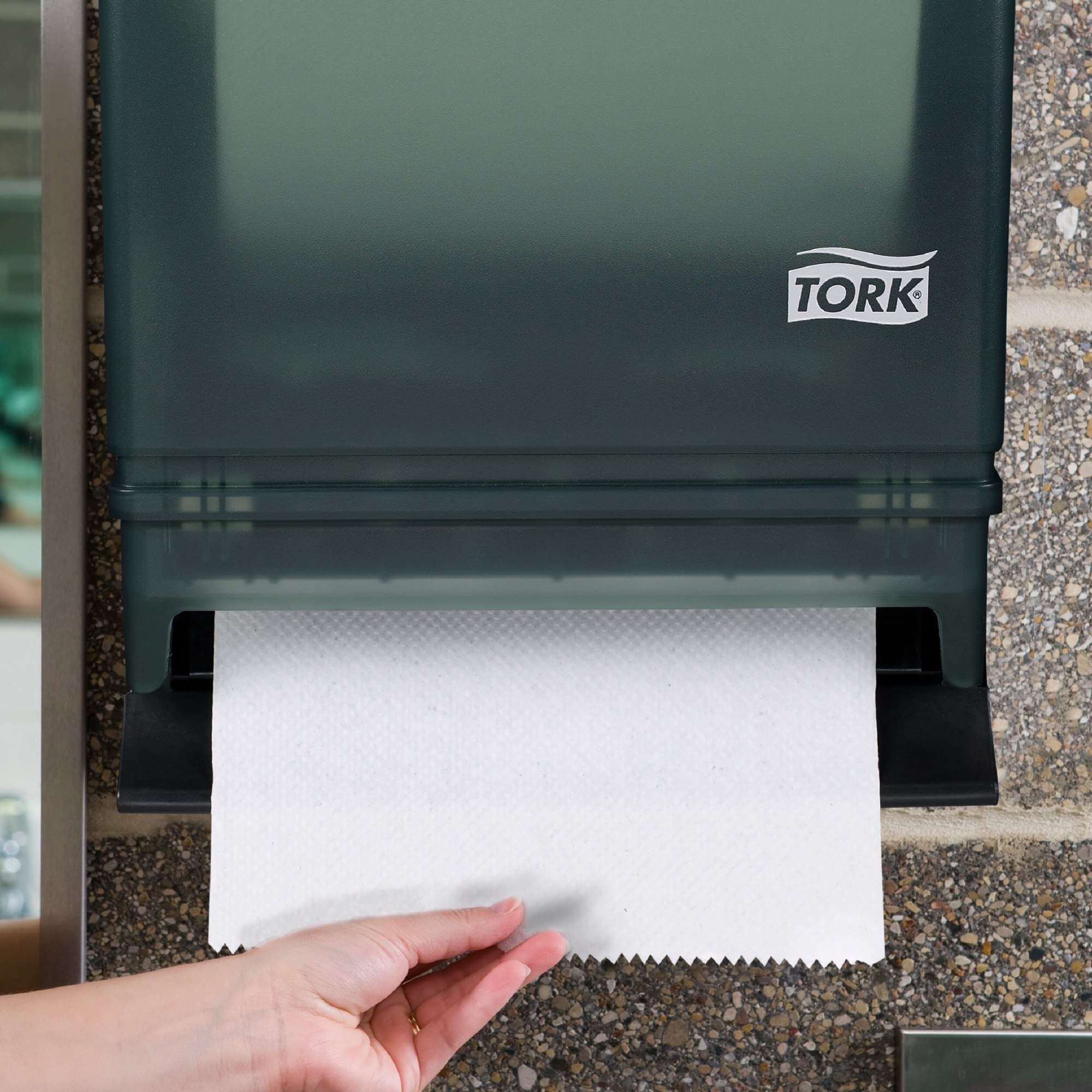 Tork H21 Hand Towel Roll Dispenser Smoke/Gray Push-Bar High-Capacity 87T
