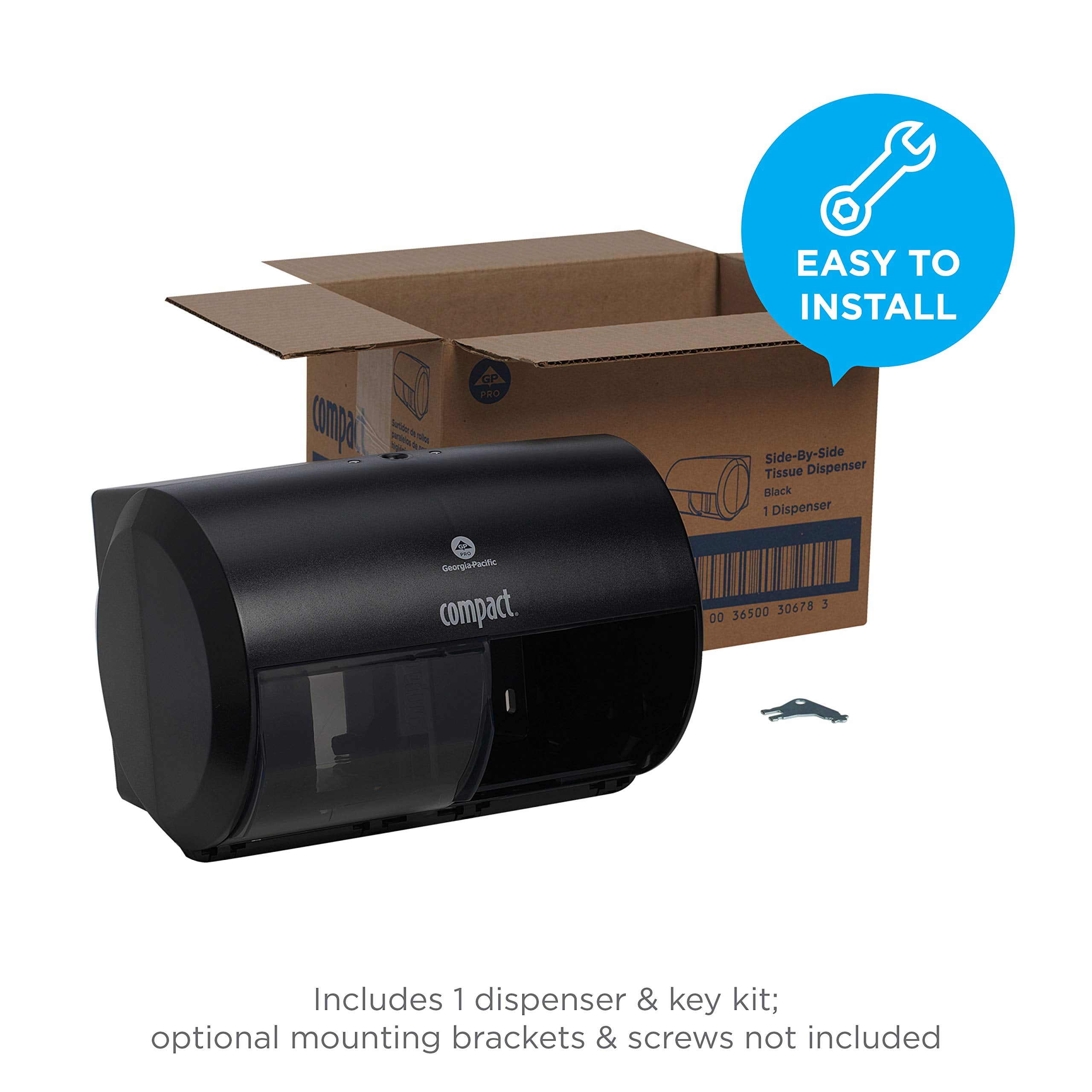 Georgia-Pacific GP PRO 56784A 2-Roll Toilet Paper Dispenser Black